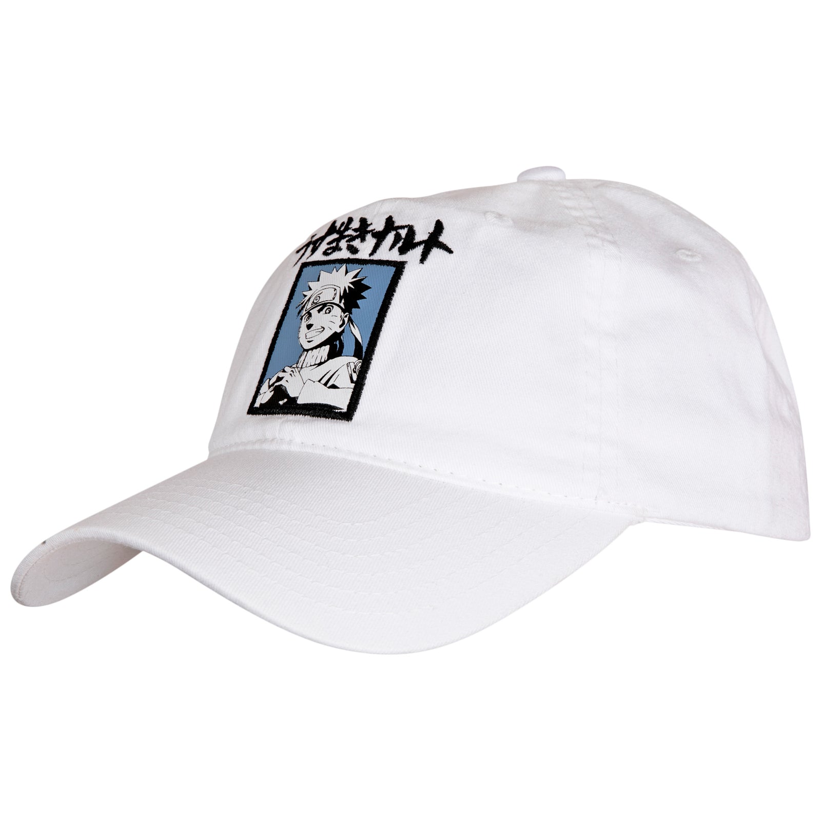 Naruto Uzumaki Character w/ Uzumaki Japanese Text White Strapback Hat