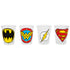 DC Comics Sketch Logo 4pc Shot Glass Set