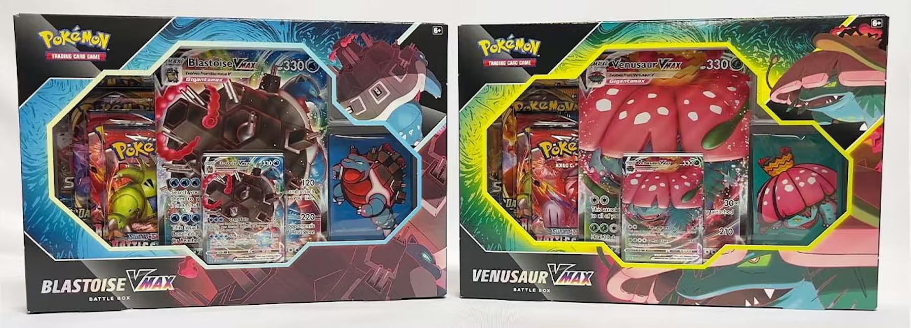 Pokemon Venusaur / Blastoise VMAX Battle Box Set of 2