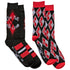 The Suicide Squad Harley Quinn Lie Fast Die Clown 2-Pair Pack of Casual Crew Socks