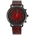 Spider-Man Symbol and Webbing Watch with Faux Leather Strap