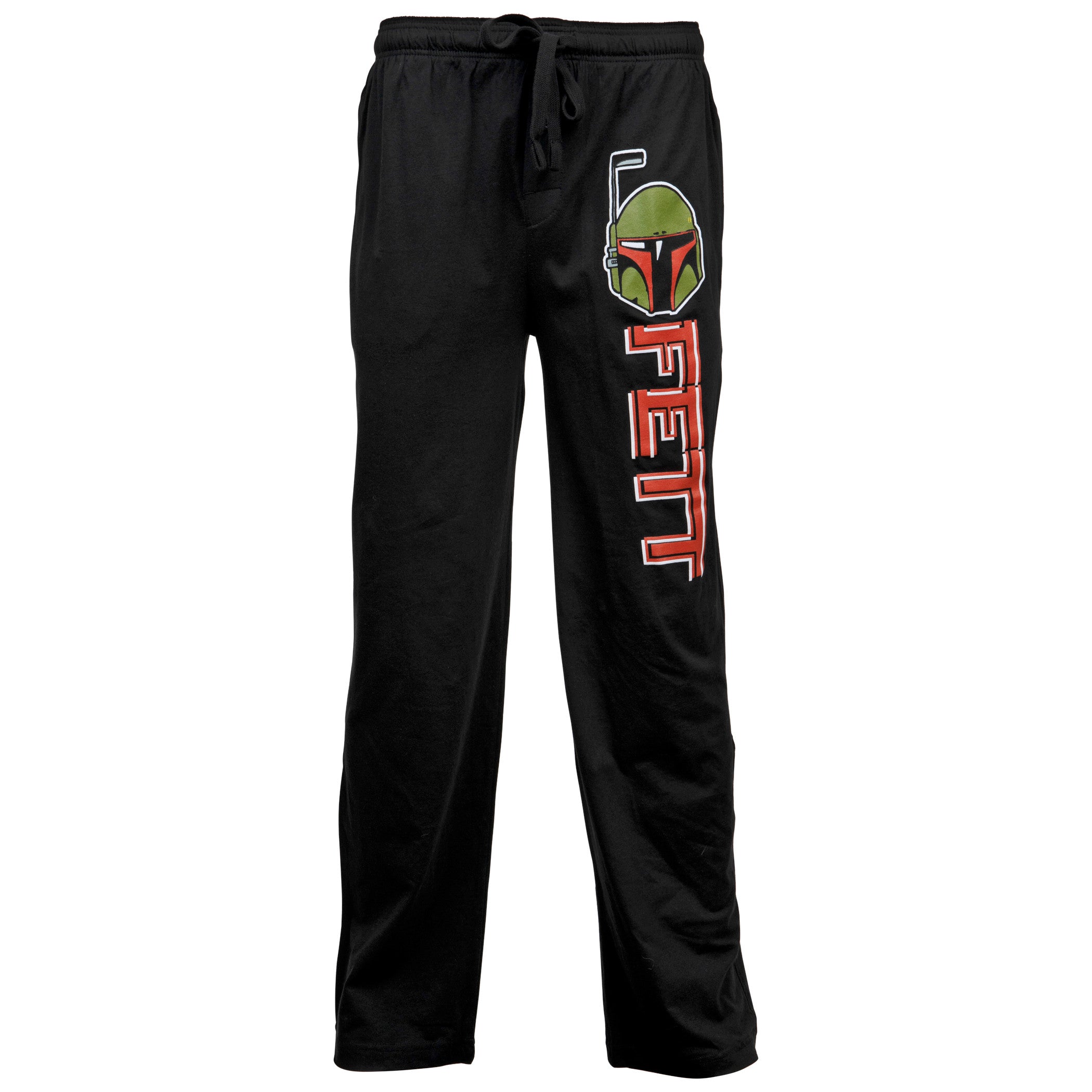 Star Wars Boba Fett Helmet and Text Pajama Sleep Pants