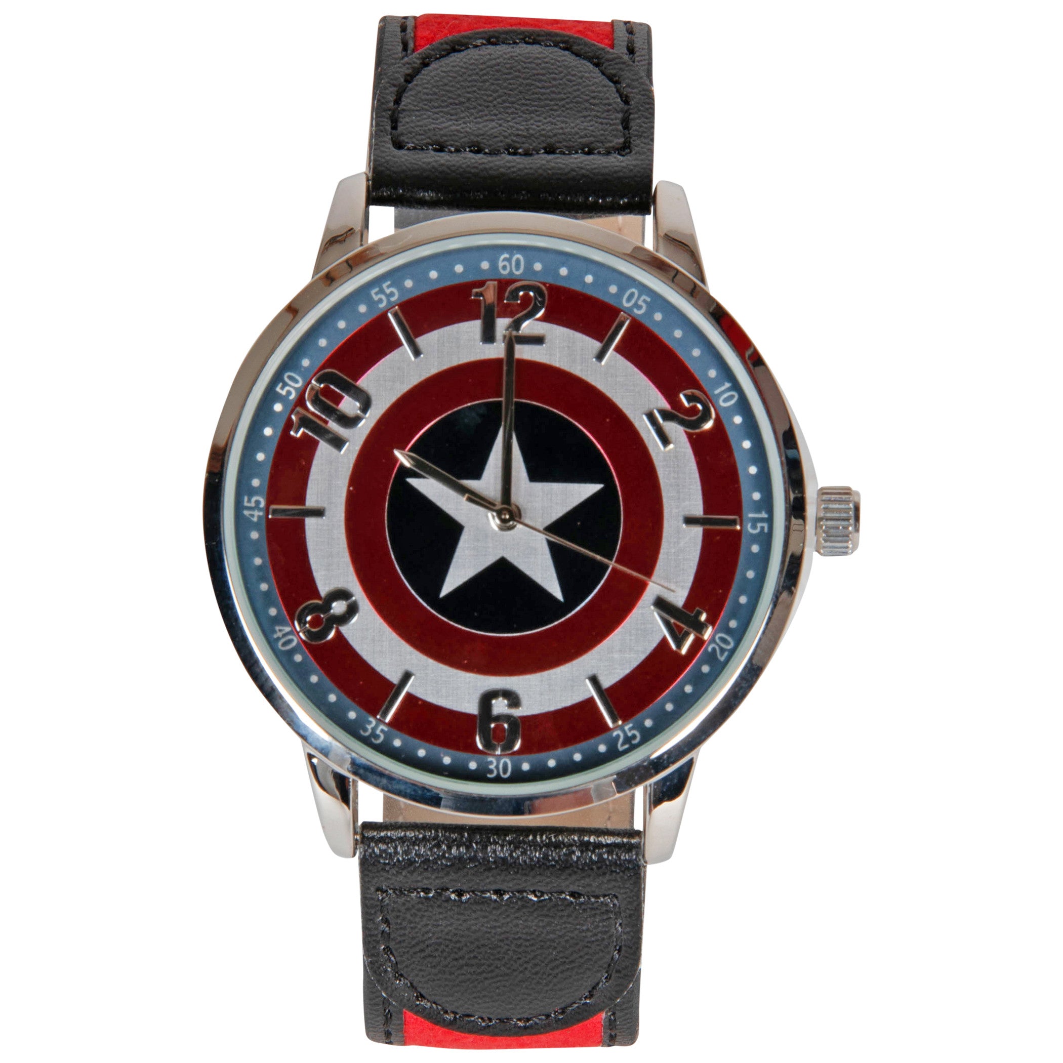 Marvel Comics Captain America's Shield Watch with Leather Band