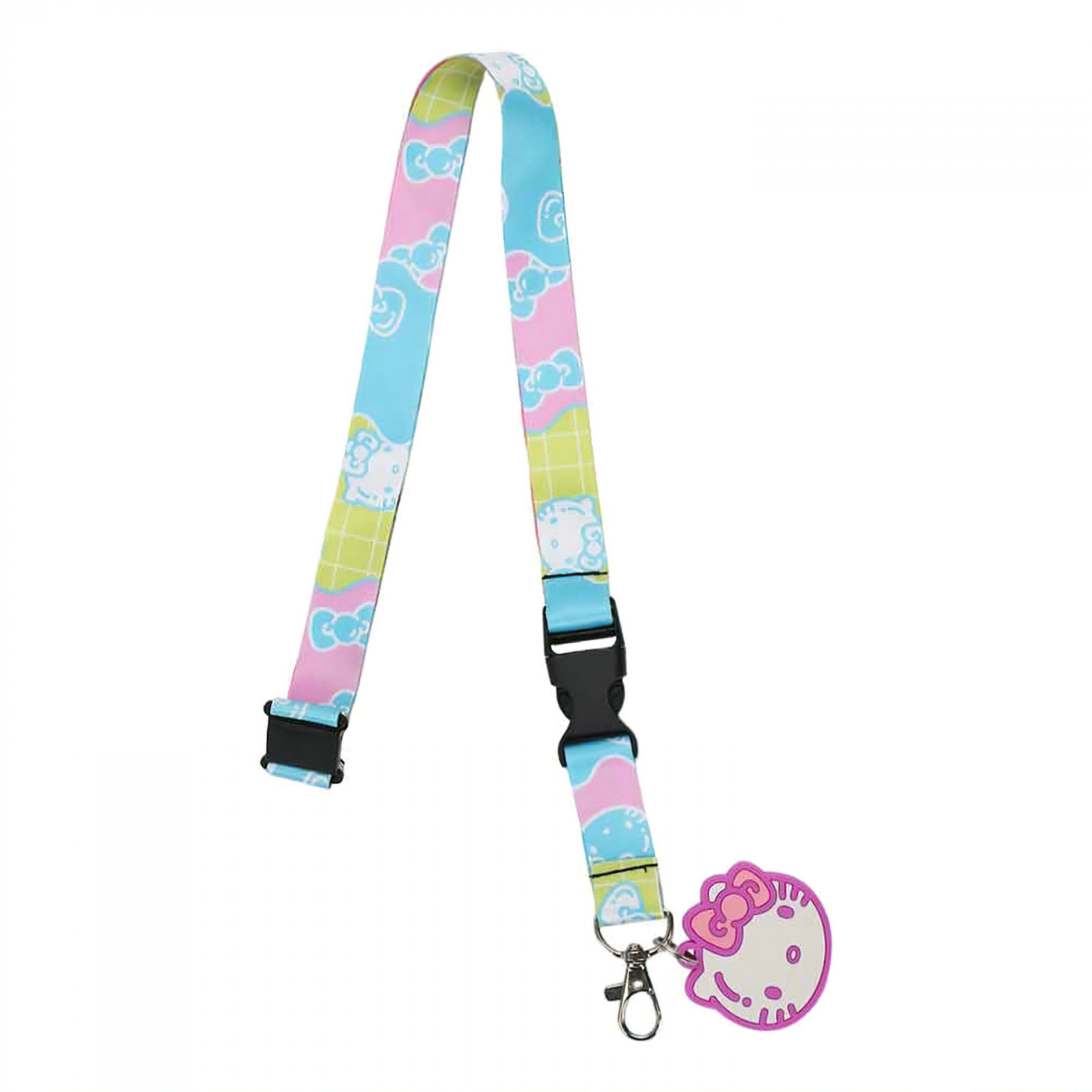 Hello Kitty Sanrio Floral Lanyard w/ Rubber Charm