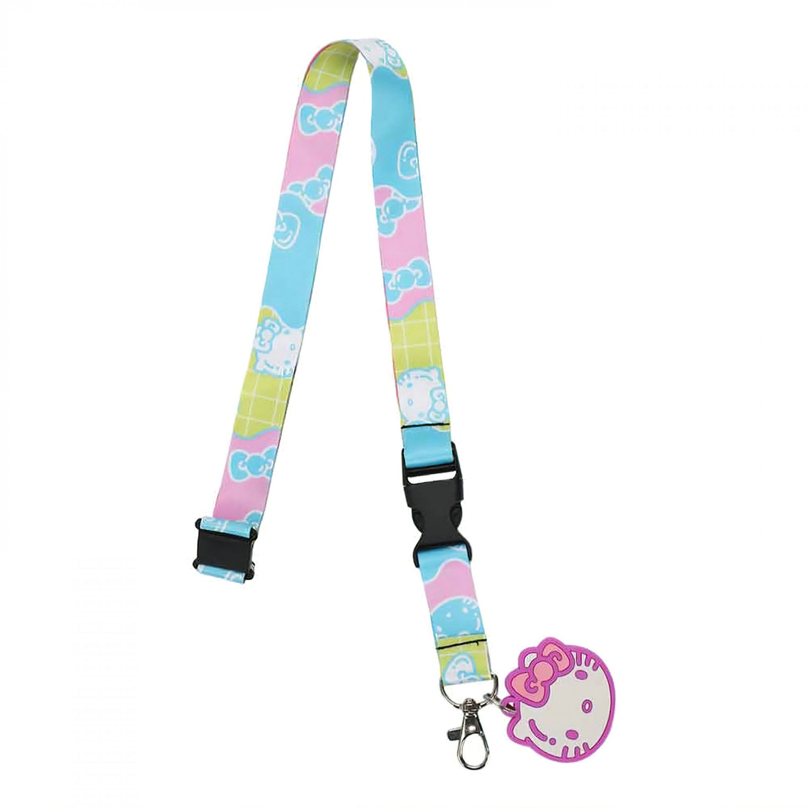 Hello Kitty Sanrio Floral Lanyard w/ Rubber Charm