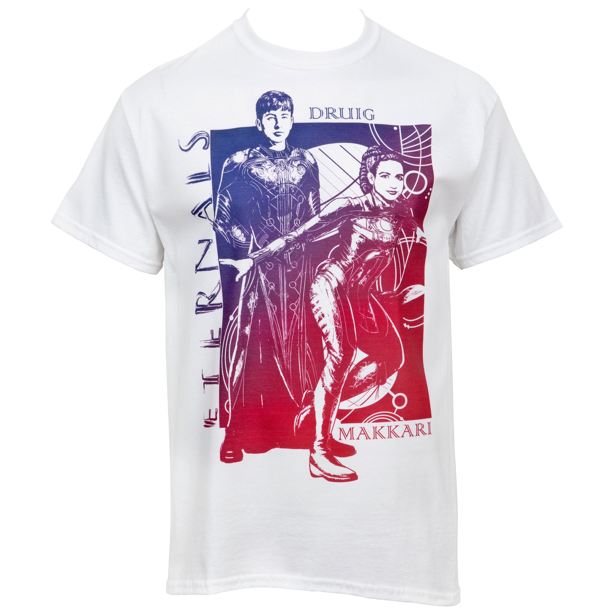 Marvel The Eternals Makkari & Druid Characters w/ Text T-Shirt