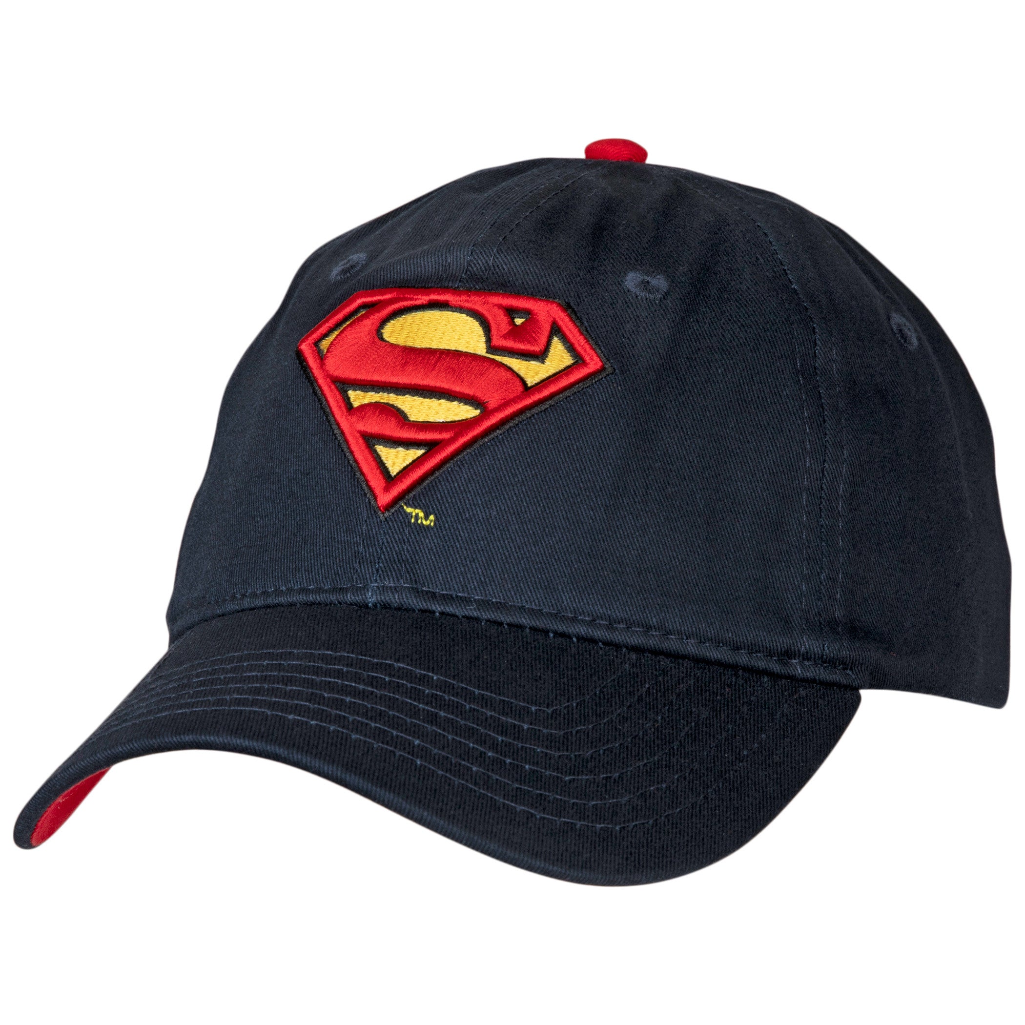 Superman Classic Symbol Dark Navy Curved Brim Adjustable Dad Hat