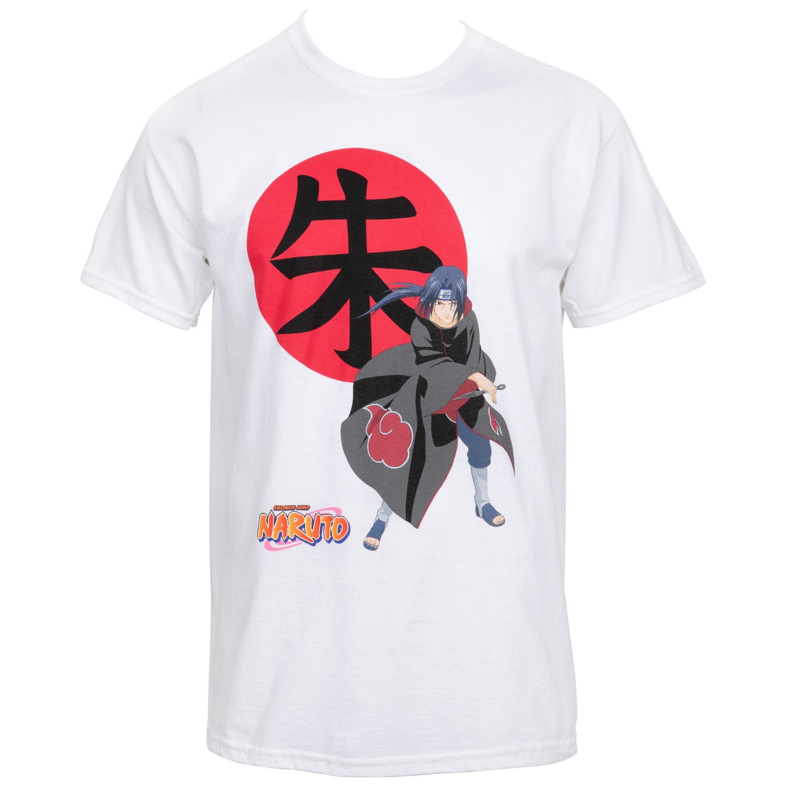 Naruto Uchiha Itachi with Kanji Red Circle Background T-Shirt