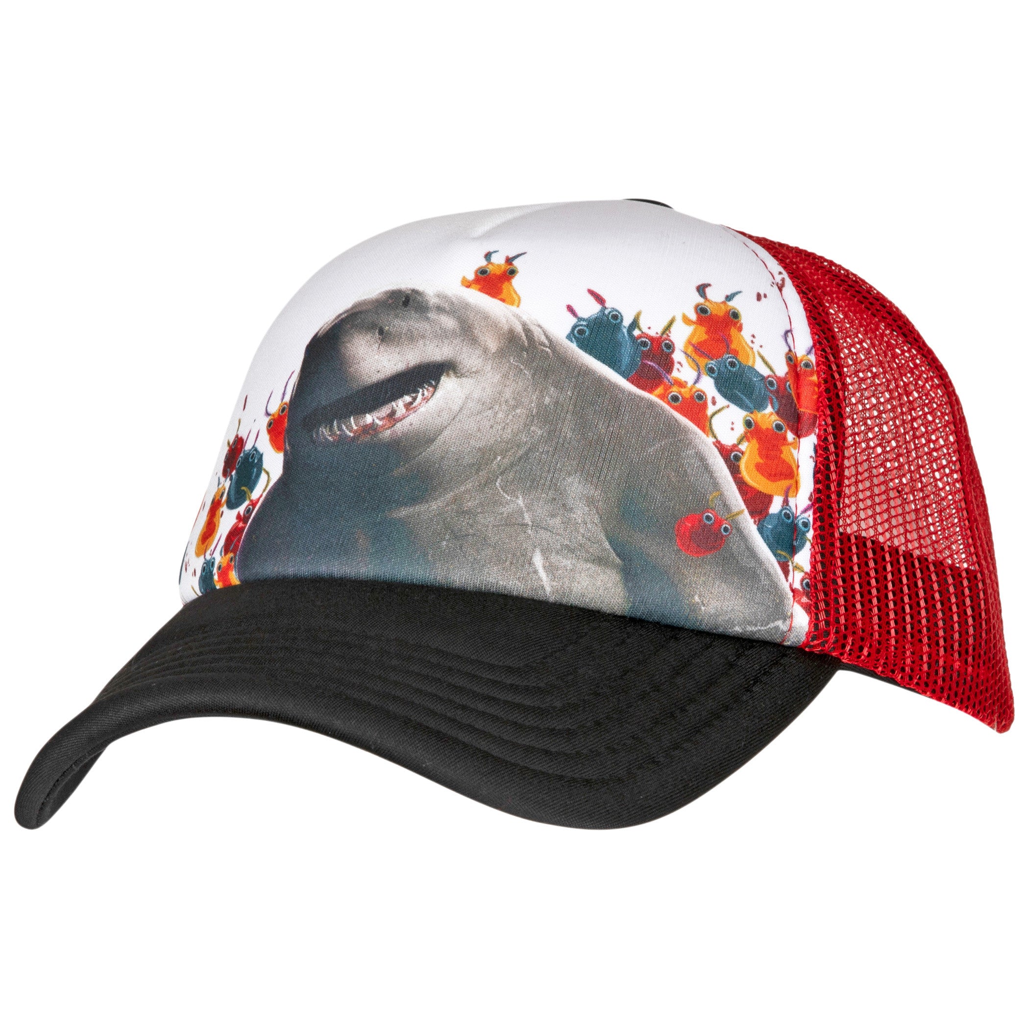 The Suicide Squad King Shark Red Mesh Snapback Adjustable Hat