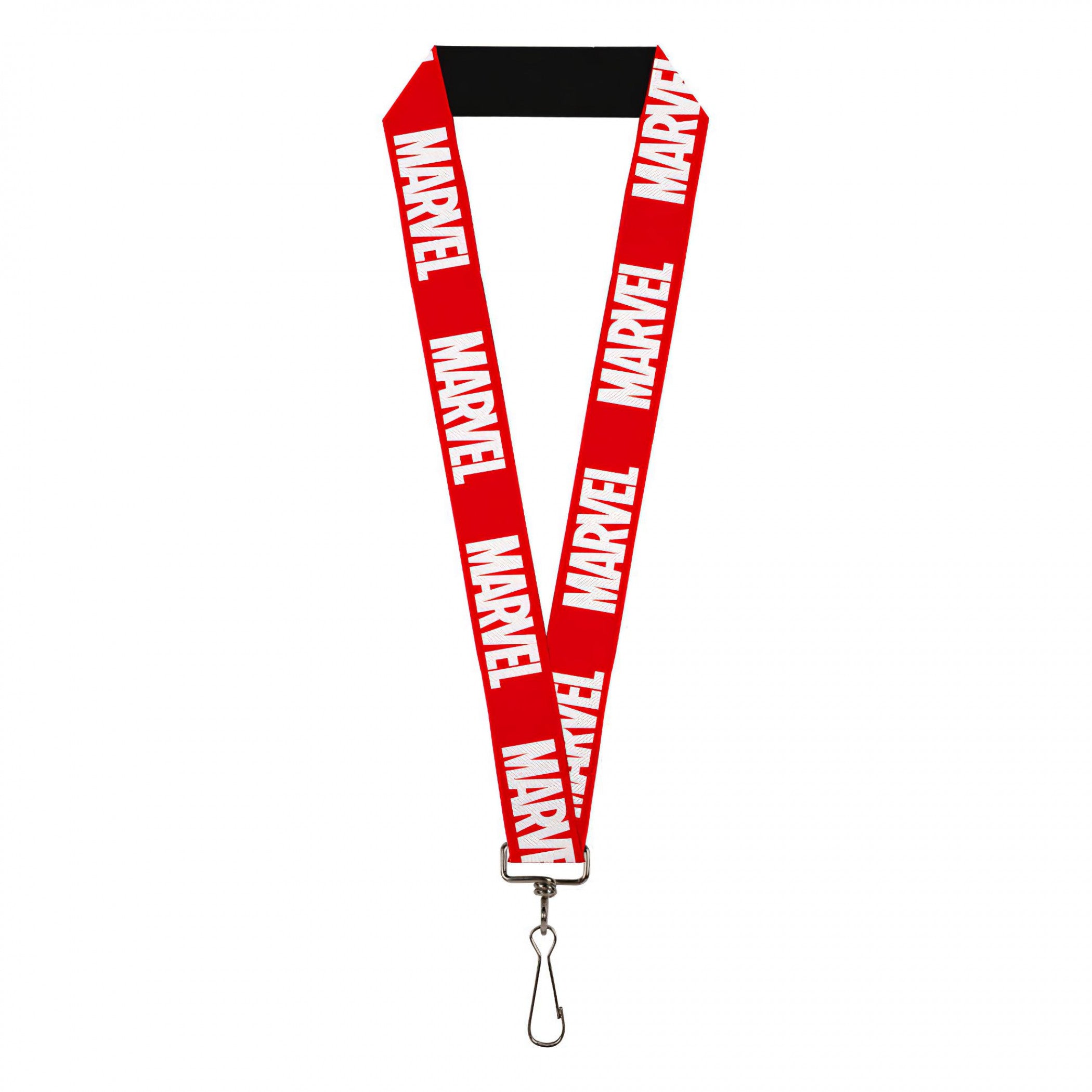 Marvel Brand Red Brick Repeating Symbol Lanyard