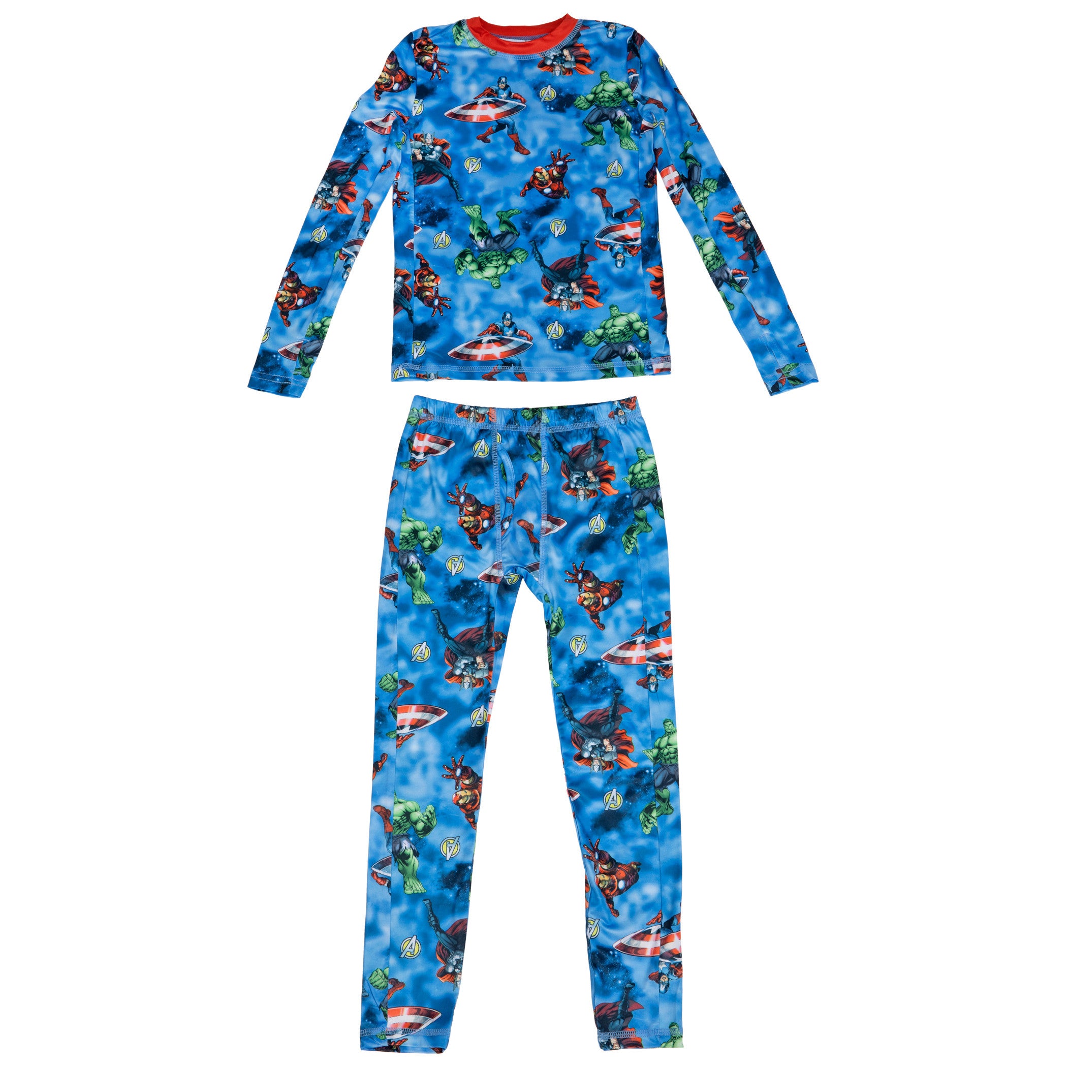 Marvel Avengers Heroes Action Stance All Over Youth 2-Piece Pajama Set