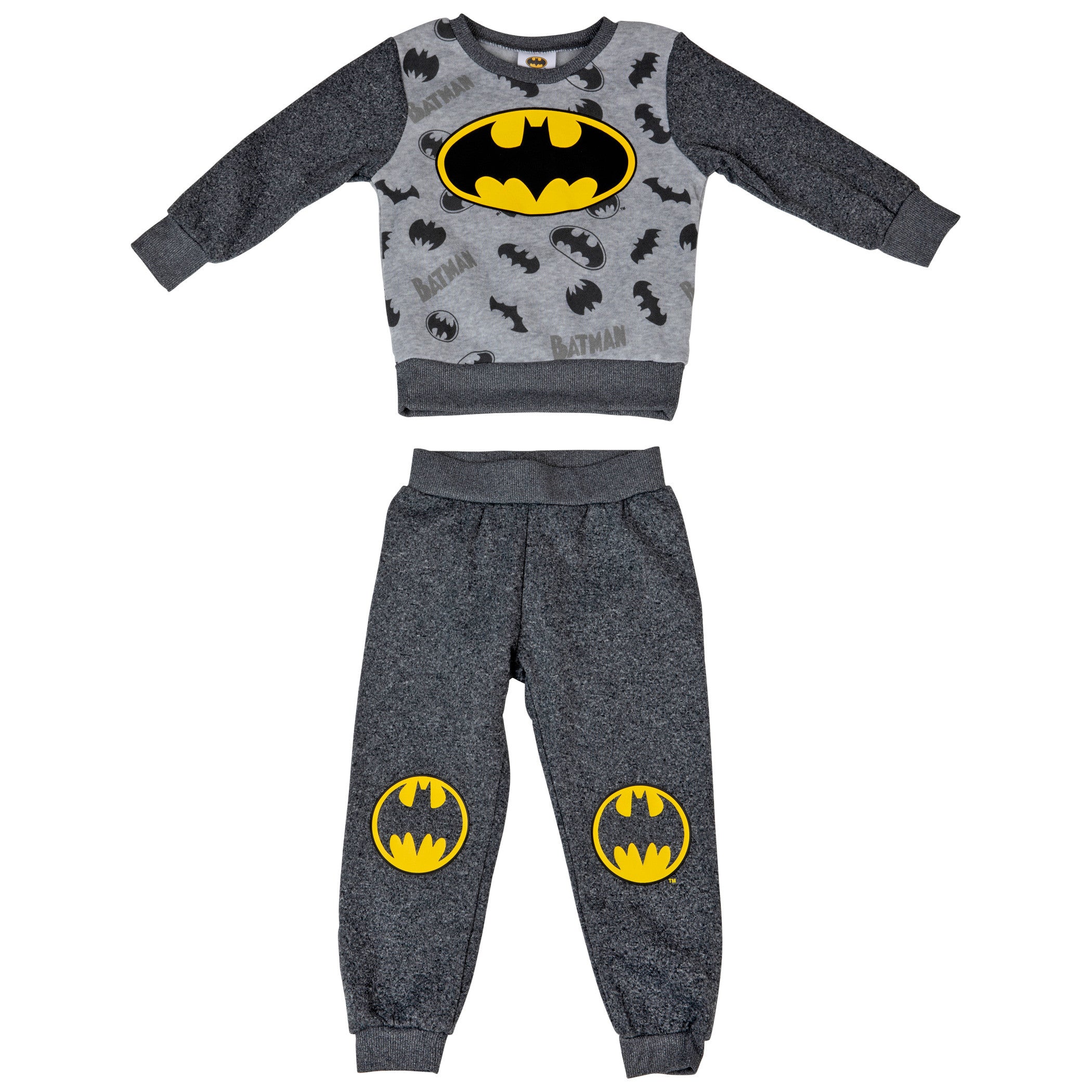 Batman Symbols and Logos All Over 2-Piece Sweatshirt Set