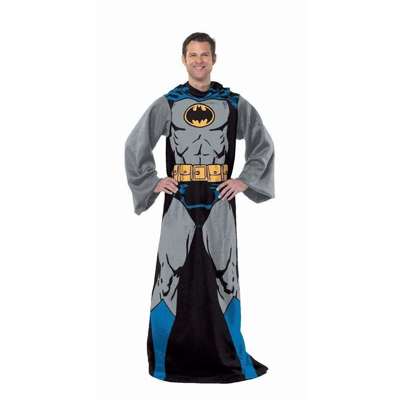 Batman Adult Blanket Robe with Sleeves