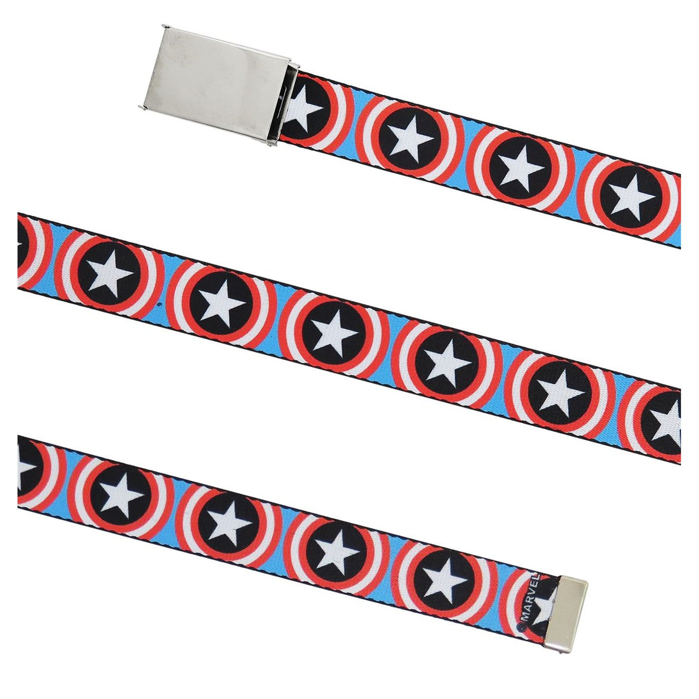 Captain America Shield Repeat 1.25 Women's Web Belt