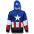 Captain America Lightweight Sublimated Costume Hoodie