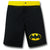 Batman Symbol Black Board Shorts w/ Rear Pocket