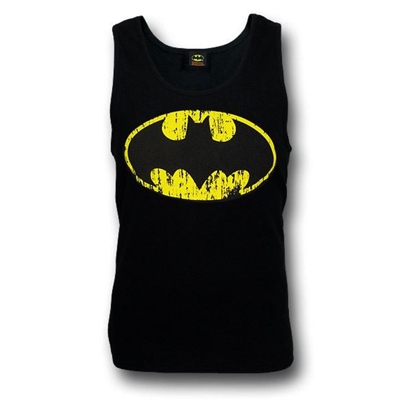 Batman Distressed Symbol Black Tank Top