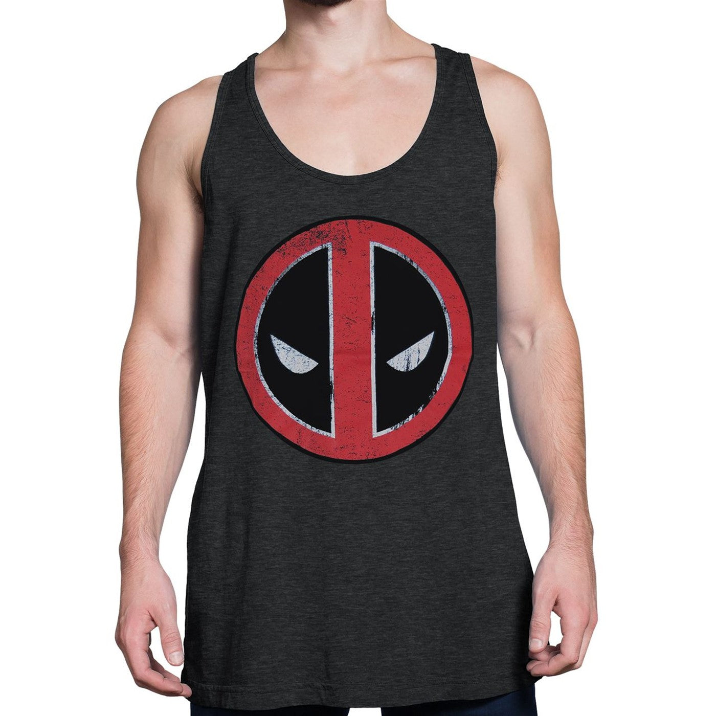 Deadpool Distressed Symbol Tank Top