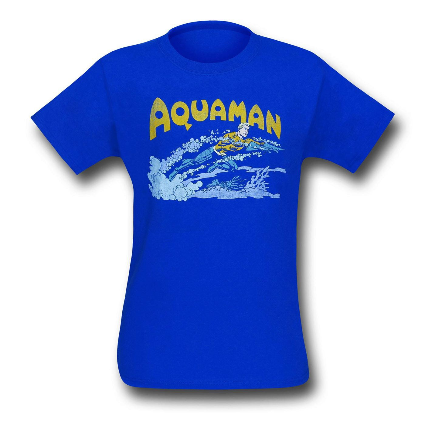 Aquaman Retro Swim Blue T-Shirt