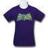 Batman Distressed Classic Logo Purple T-Shirt
