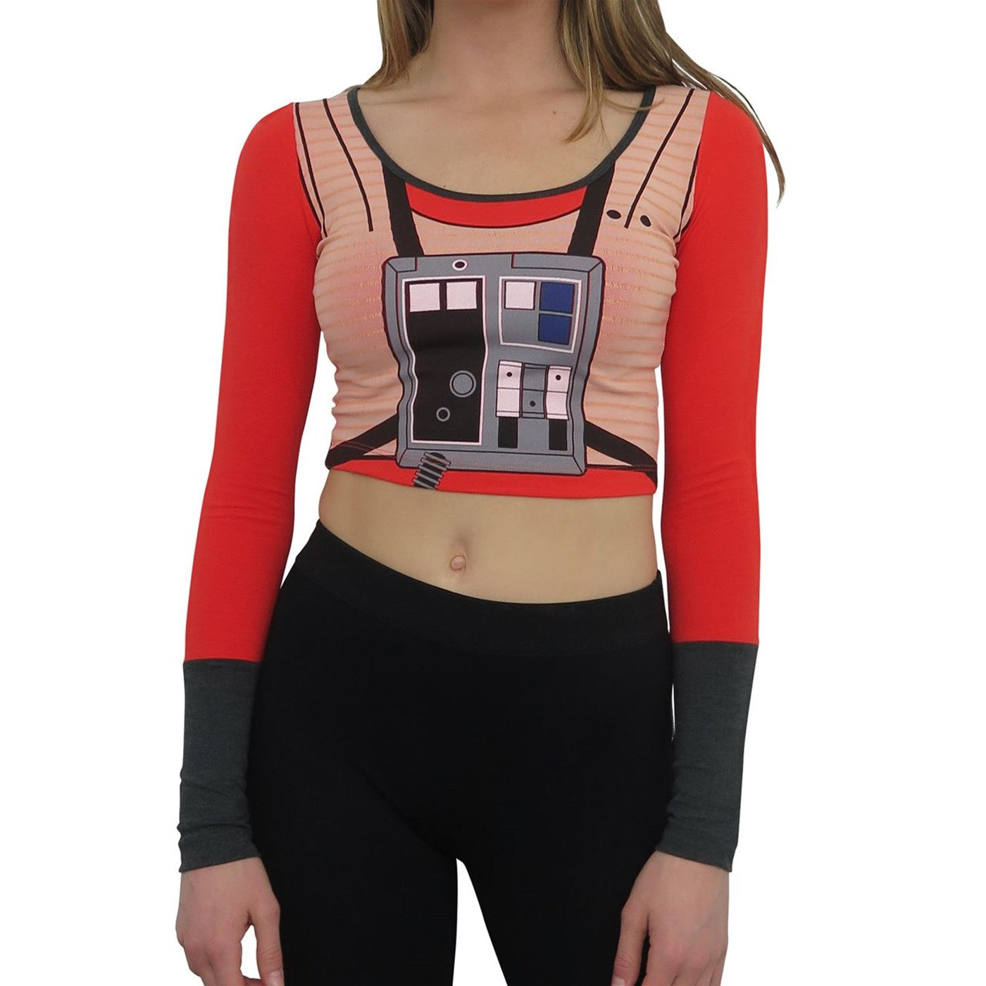 Star Wars Rebel Long Sleeve Women's Crop Top T-Shirt