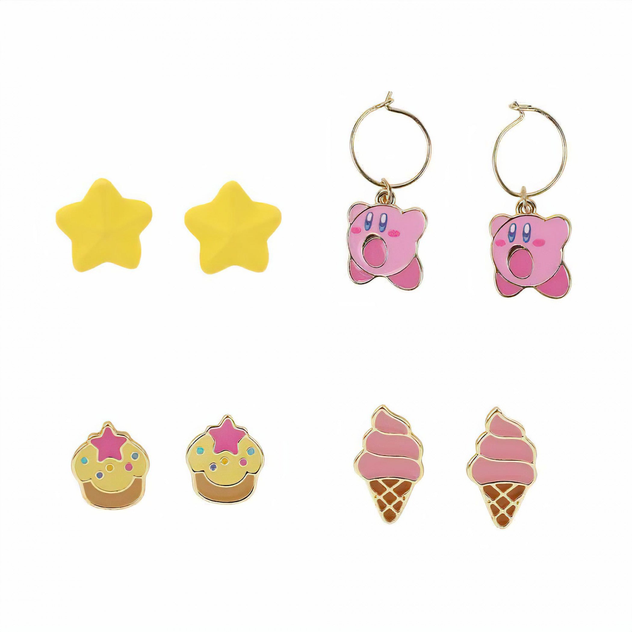 Kirby Power Ups 4-Pack Variety Earring Set