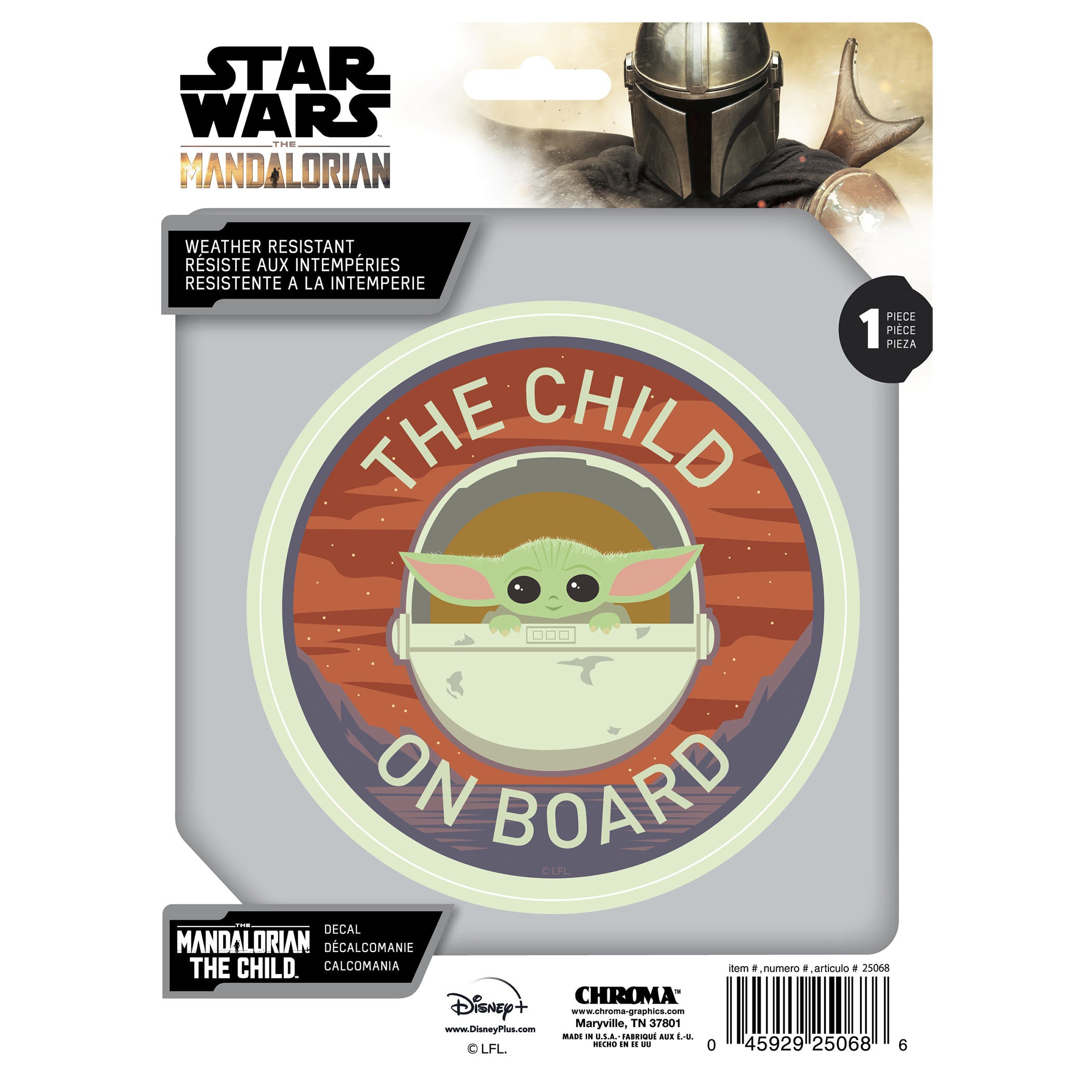 Star Wars The Mandalorian The Child On Board Desert Decal