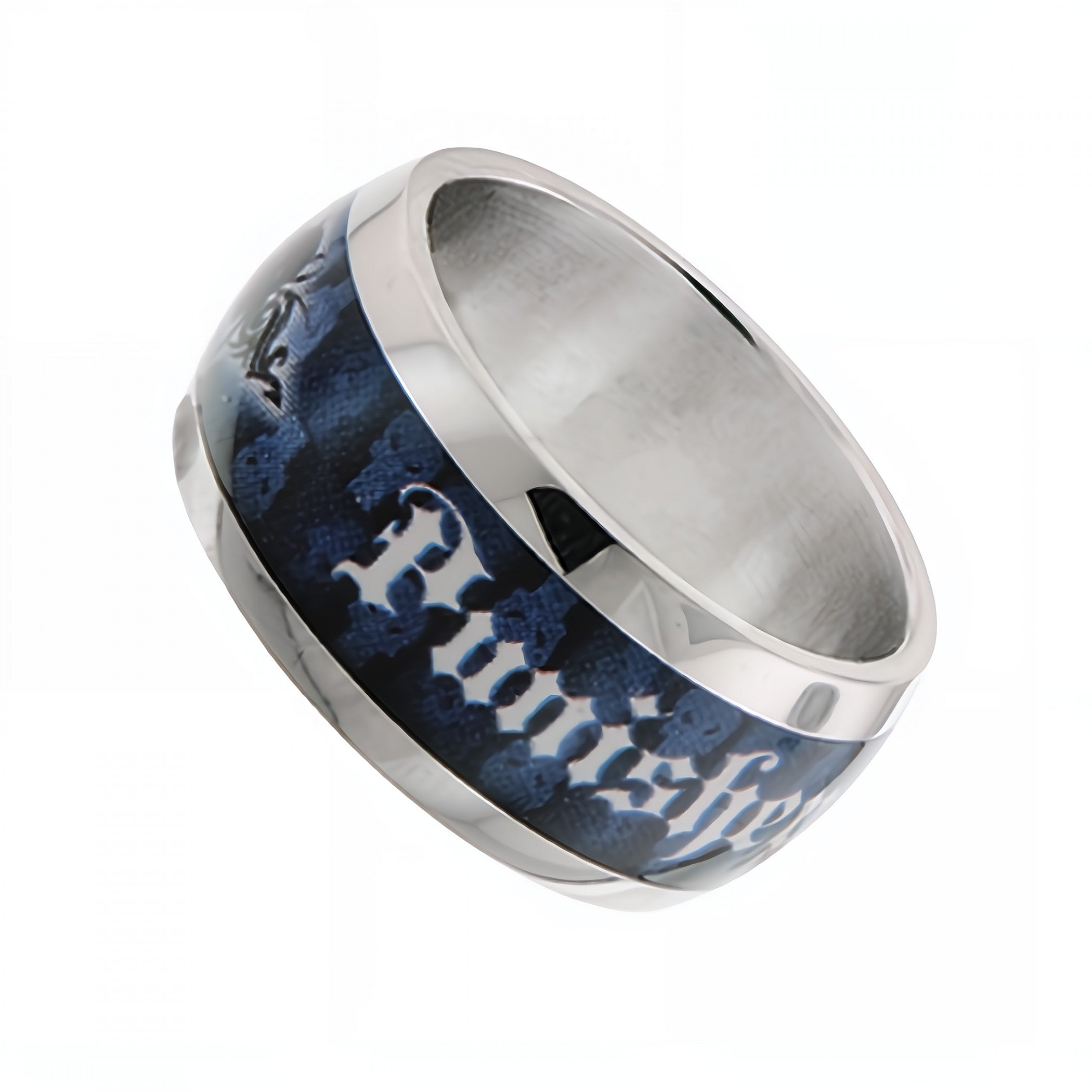 Punisher Blue Gothic Ring