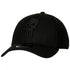 The Punisher Symbol Black on Black New Era 39Thirty Fitted Hat