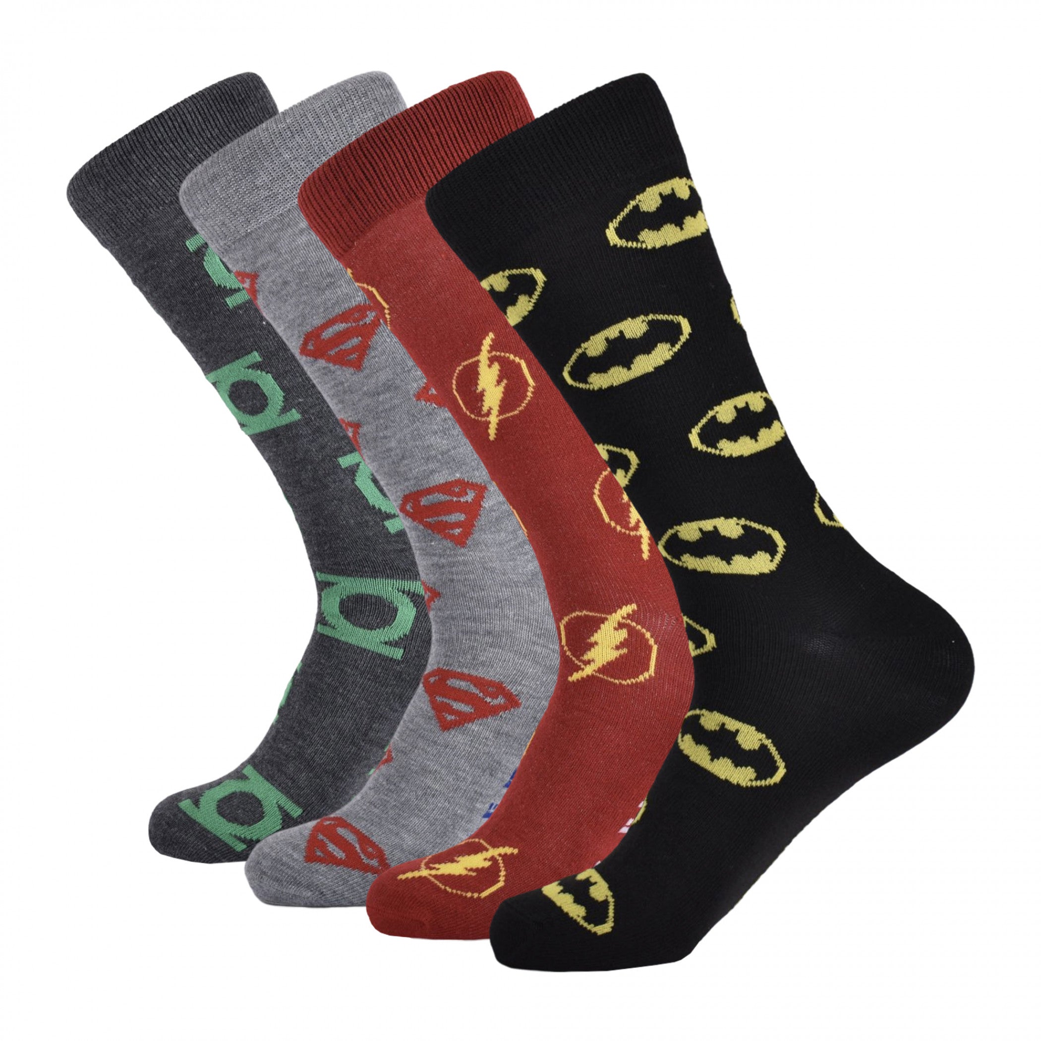 DC Comics Justice League Crew Socks Boxed Set of 4 Pairs