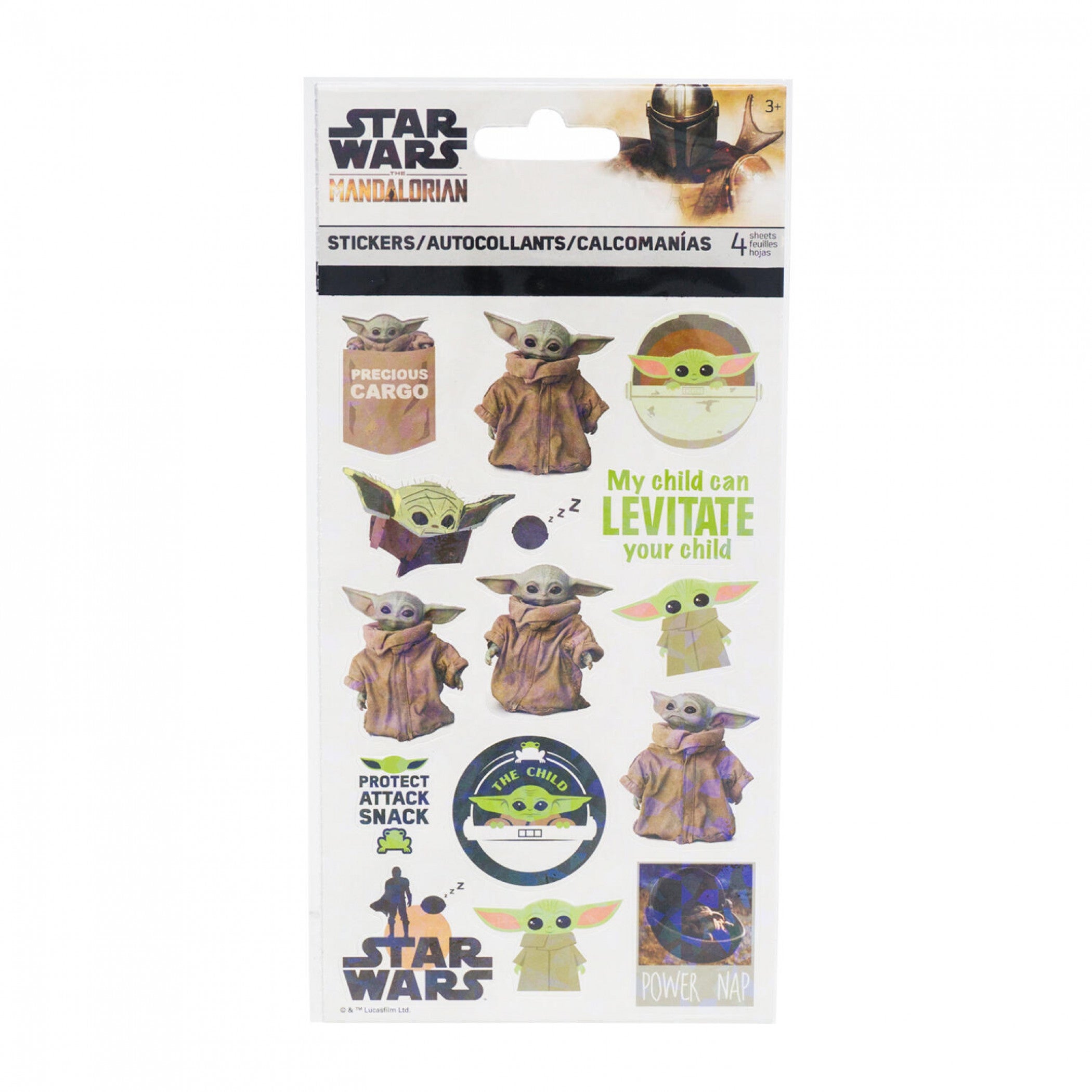 Star Wars The Mandalorian The Child Grogu Sticker Sheet 4-Pack
