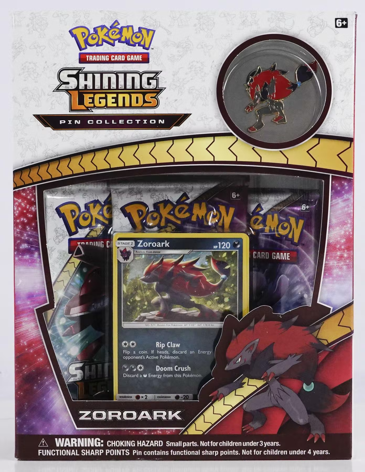 Pokemon Shining Legends Zoroark Pin Box