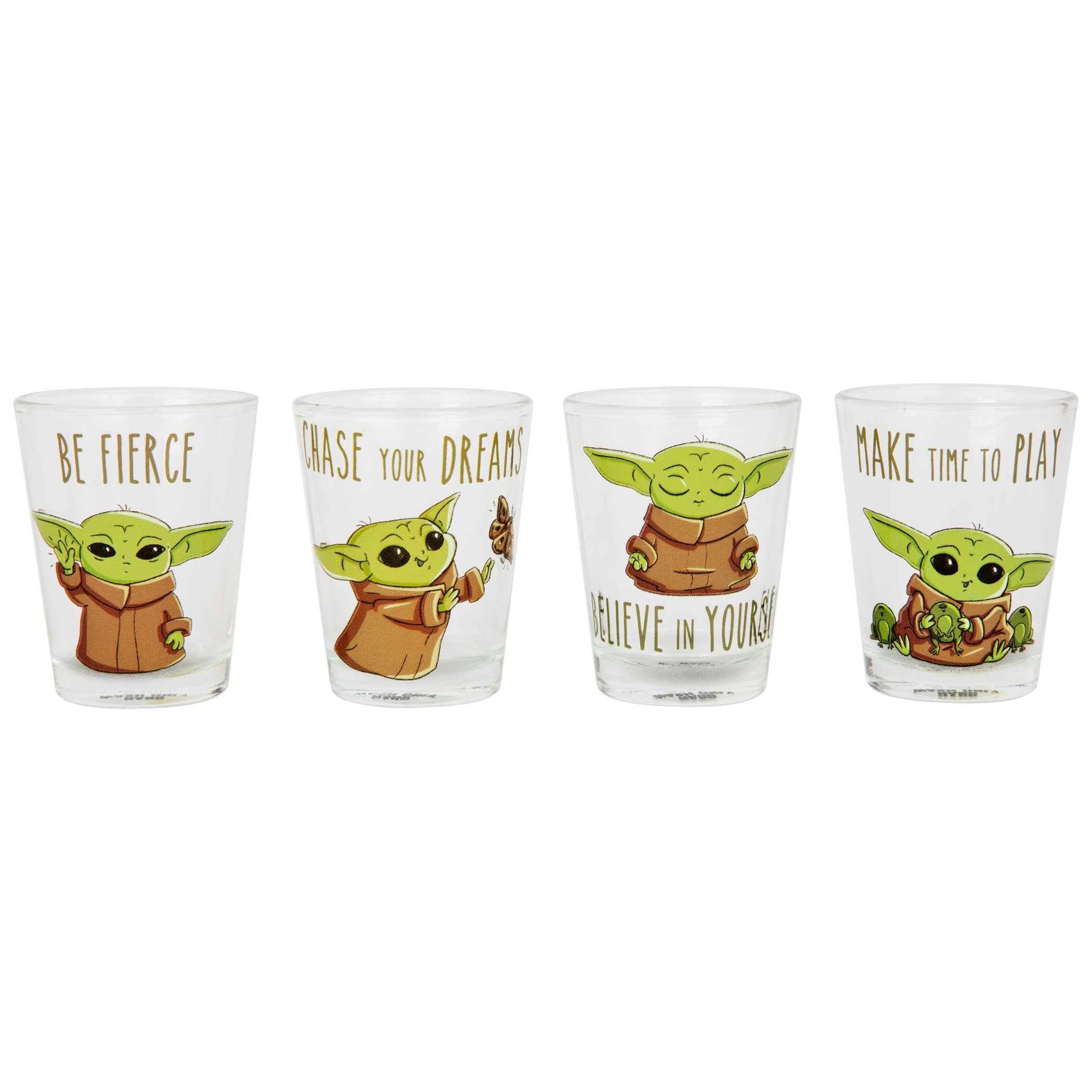 Star Wars The Mandalorian Grogu's Wisdom 4-Pack Mini Glass Set