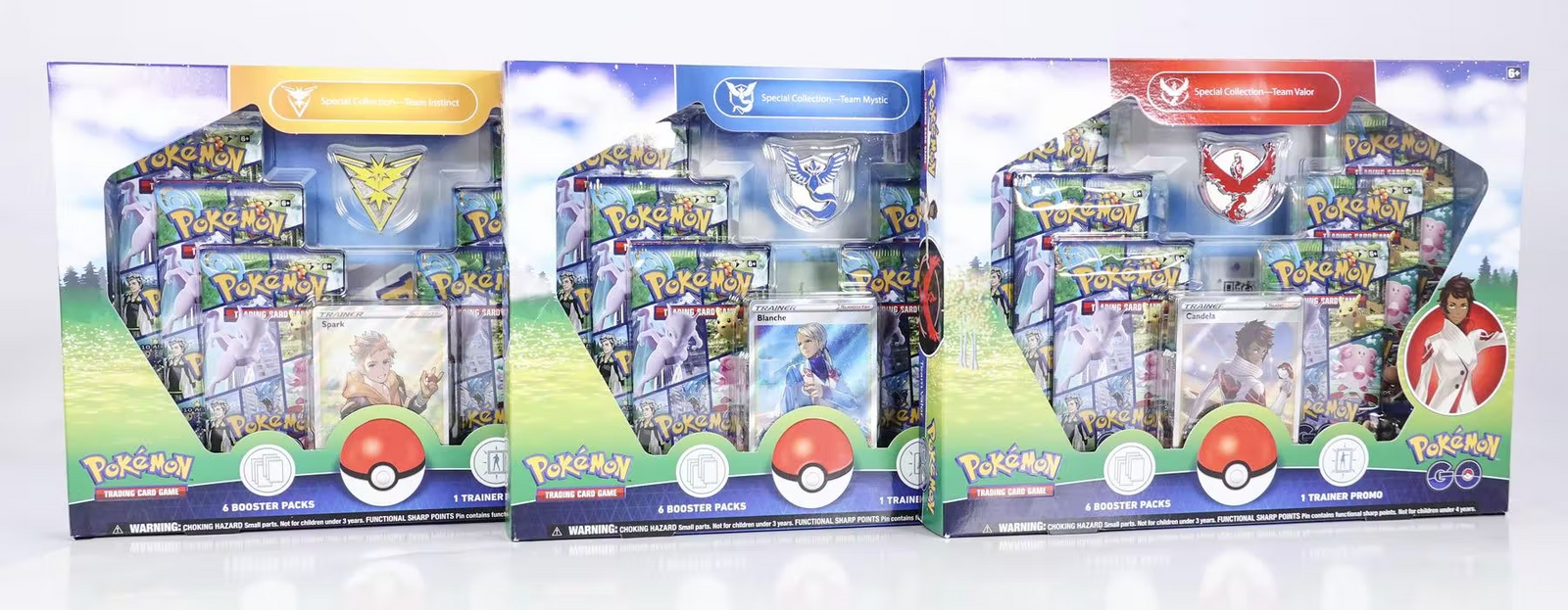 Pokemon Go Team Instinct / Team Mystic / Team Valor Special Collection Box Set of 3