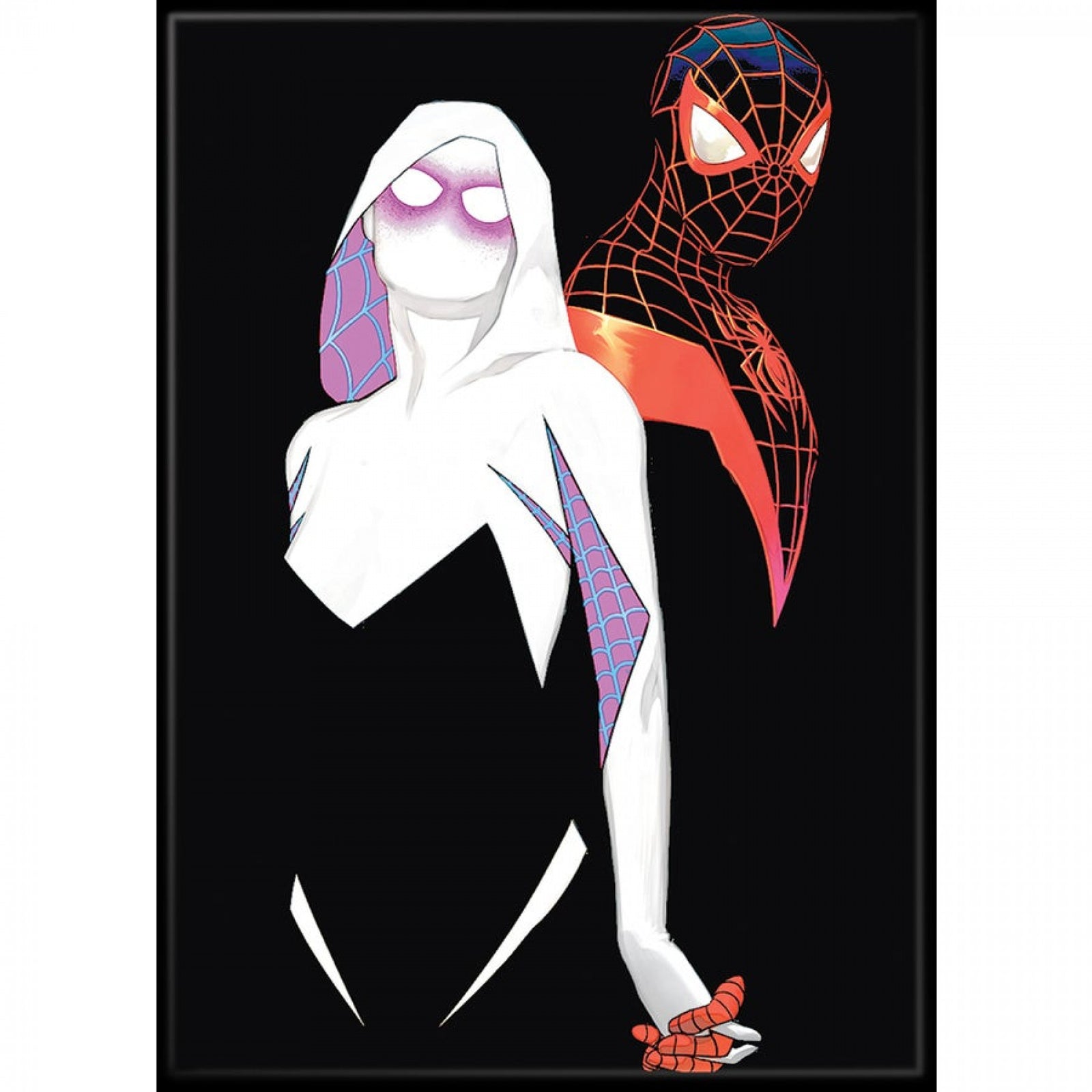 Miles Morales and Spider-Gwen Side By Side Magnet