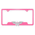 Wonder Woman 3D Pink Open License Plate Frame