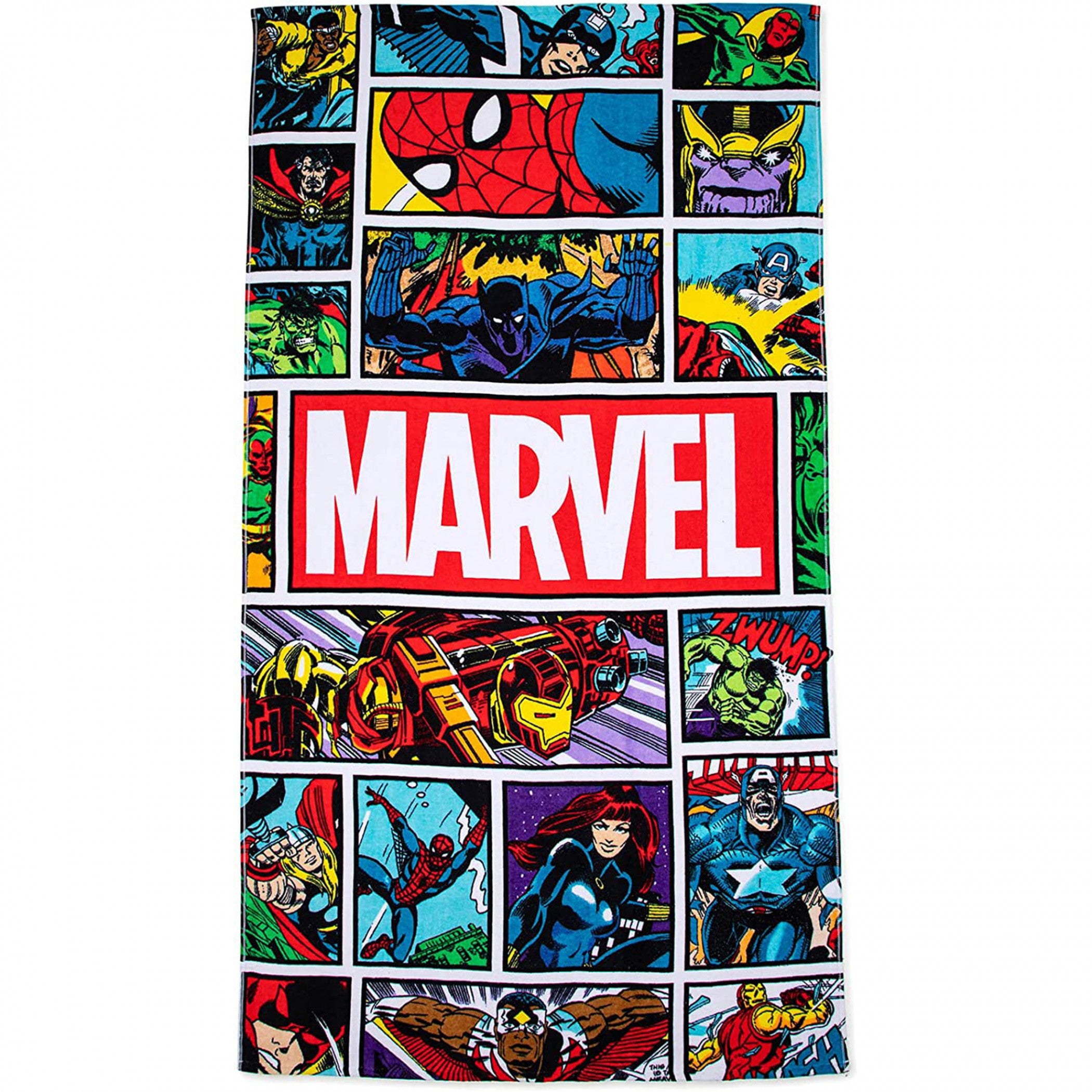 Marvel Vintage Comic Panels Oversized Beach Towel