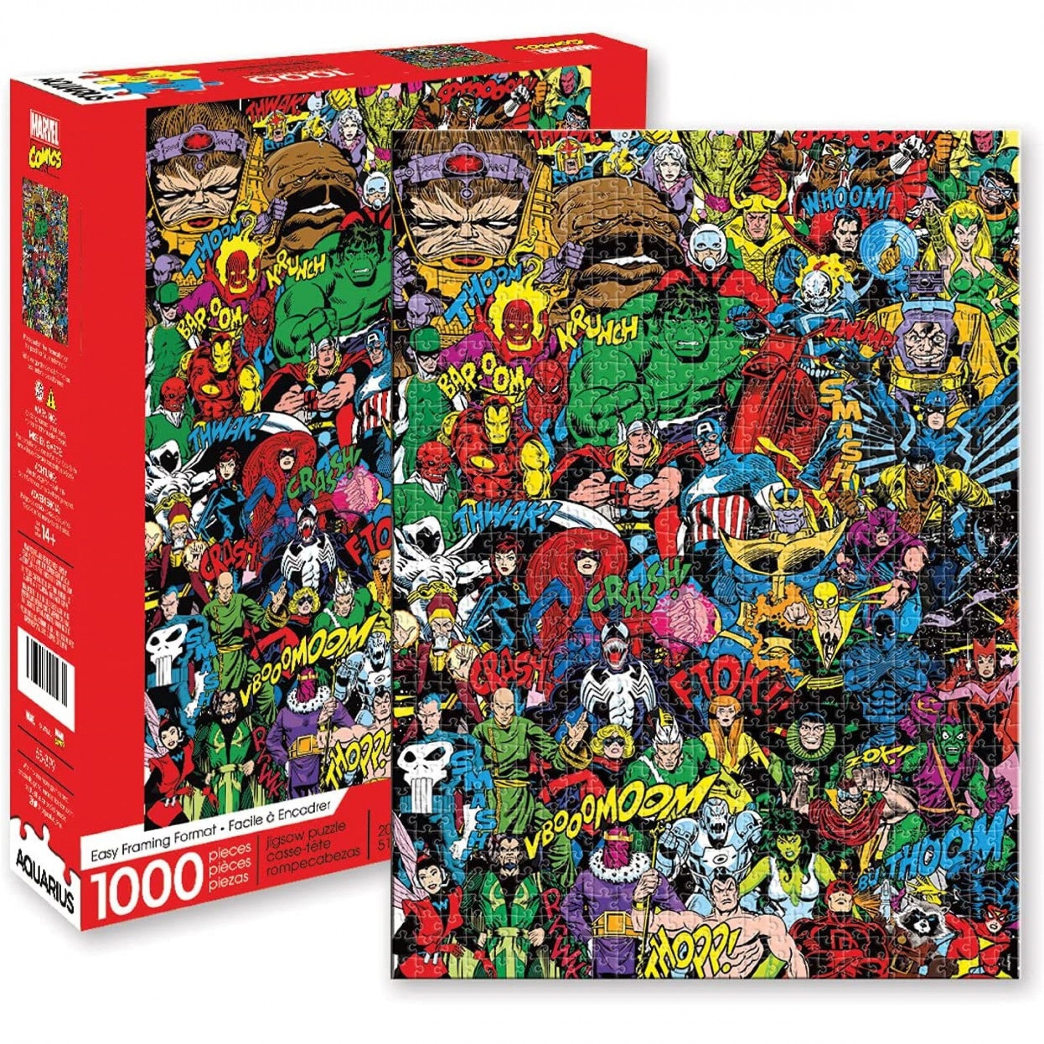 Marvel Retro Cast Character Lineup 1000 Piece Jigsaw Puzzle