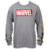 Marvel Text Logo with Character Heads Sleeve Print Long Sleeve Shirt