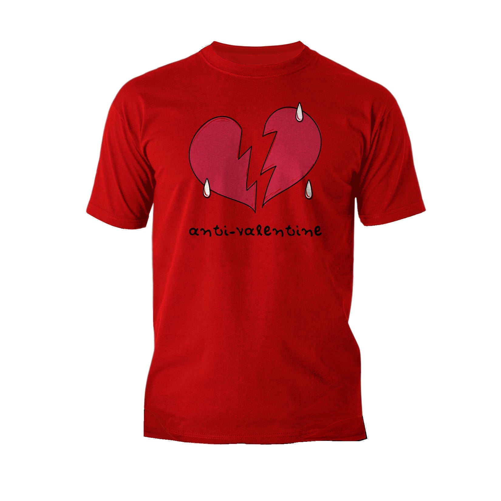 Anti Valentine Broken Weeping Heart Men's T-shirt