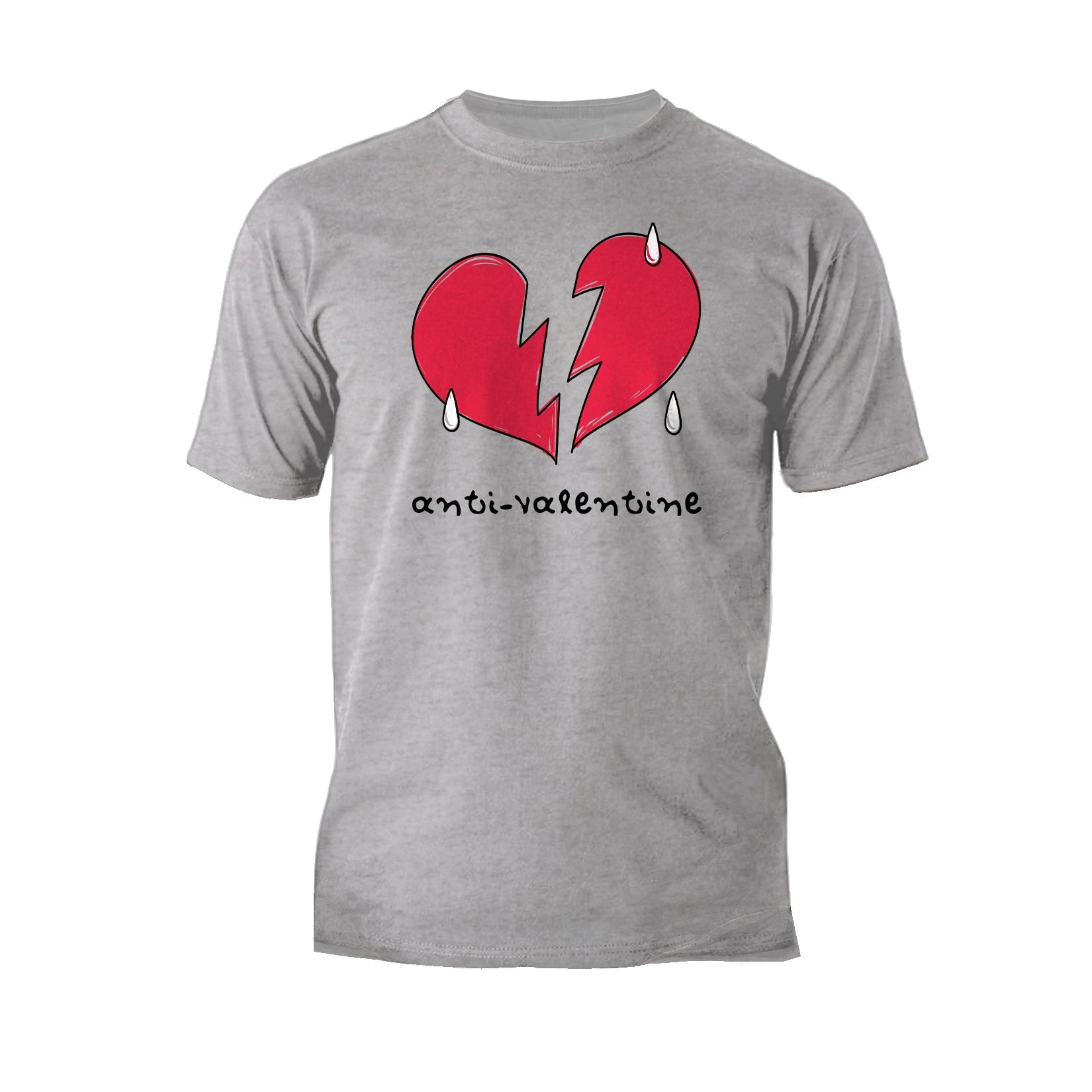 Anti Valentine Broken Weeping Heart Men's T-shirt