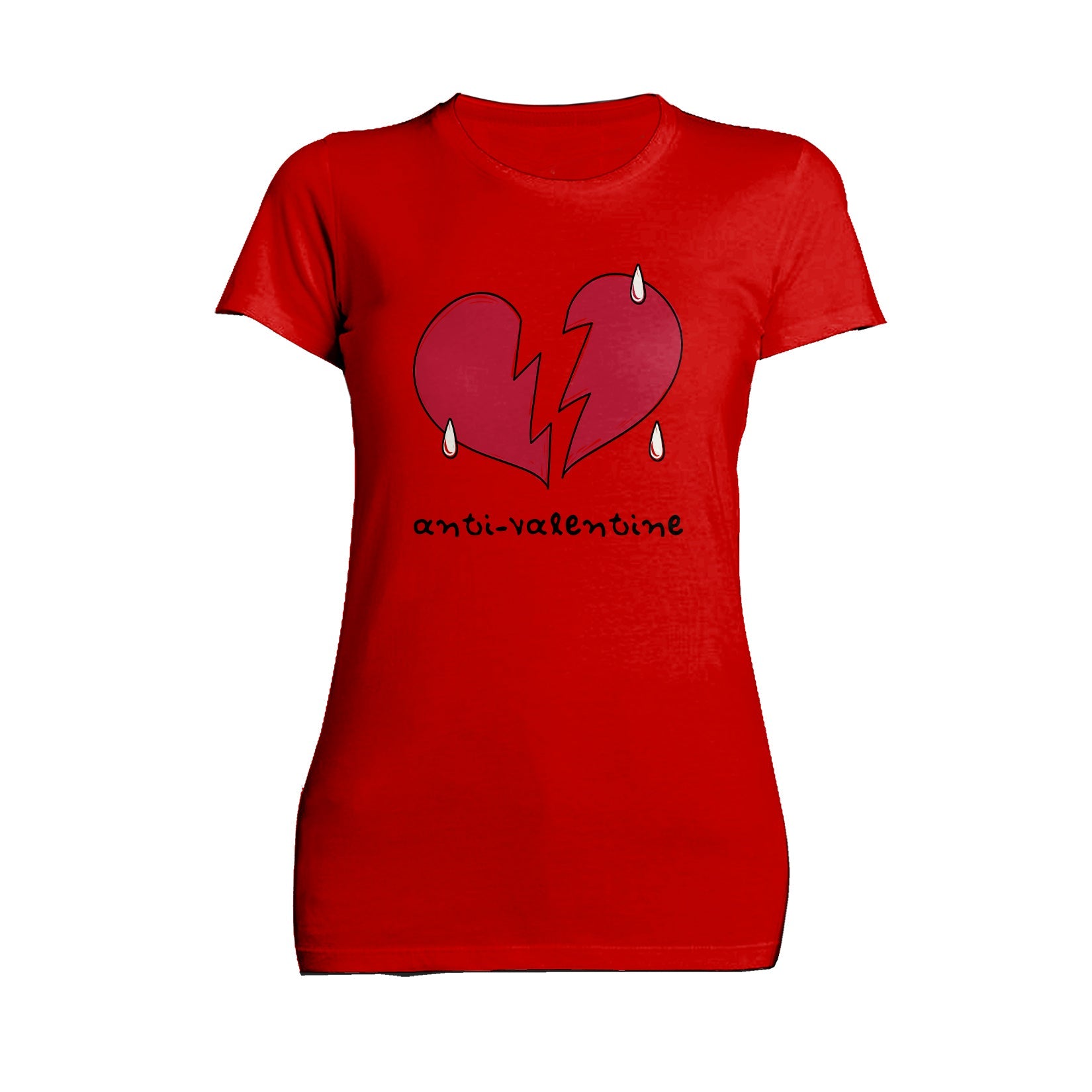 Anti Valentine Broken Weeping Heart Women's T-shirt