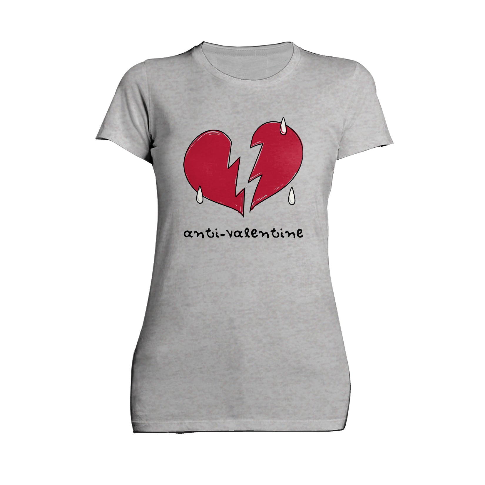 Anti Valentine Broken Weeping Heart Women's T-shirt