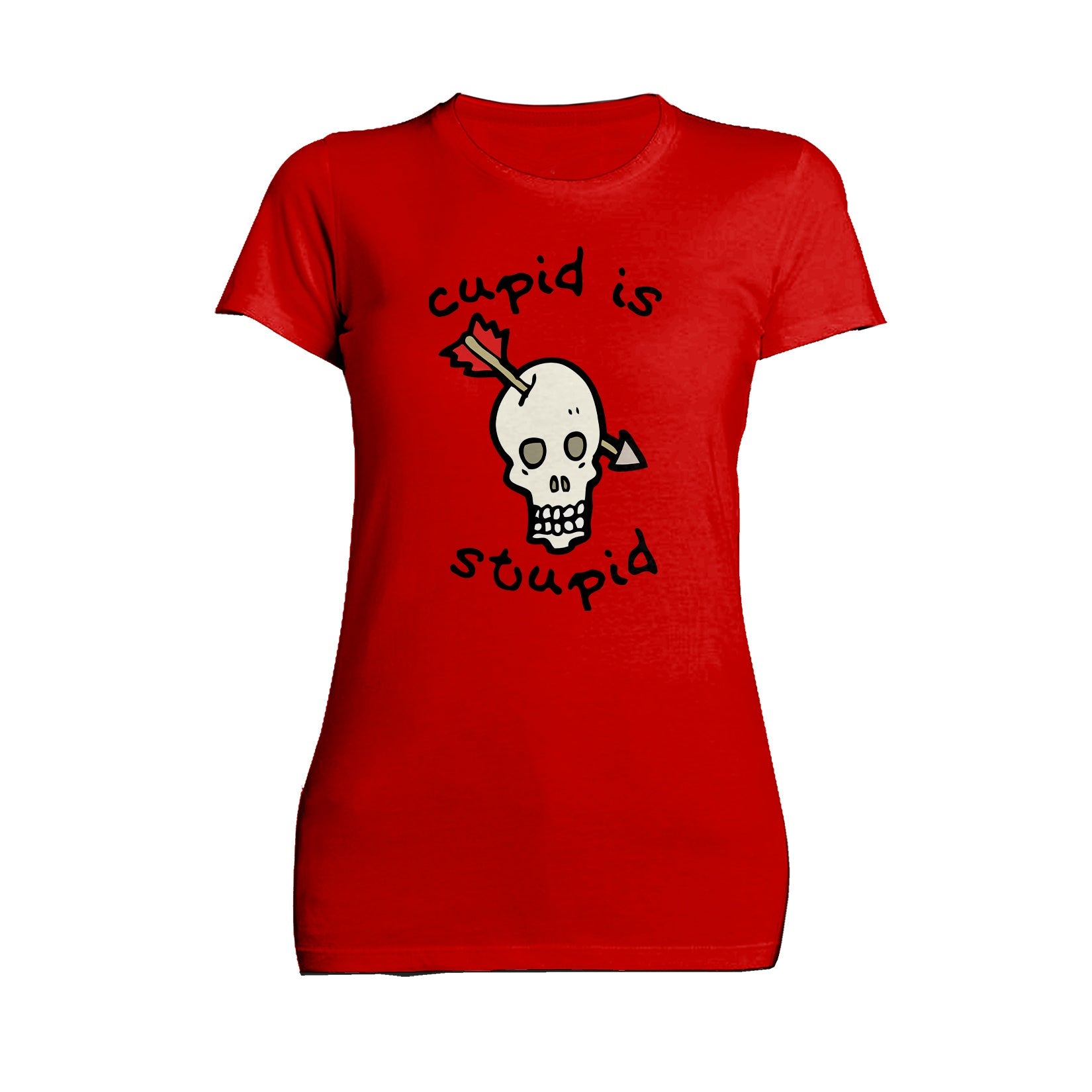 Anti Valentine Cupid Is Stupid Women's T-shirt