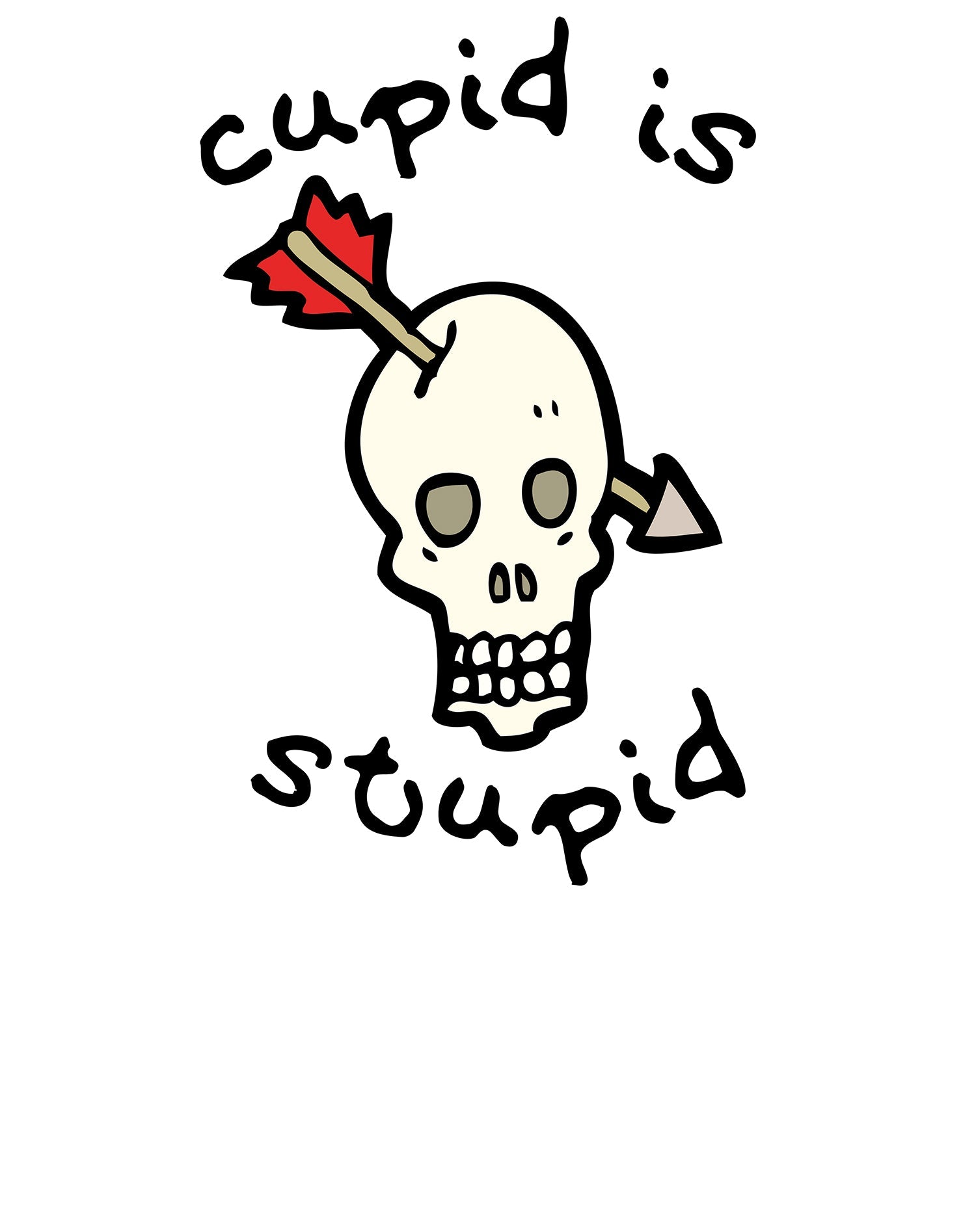 Anti Valentine Cupid Is Stupid Women's T-shirt