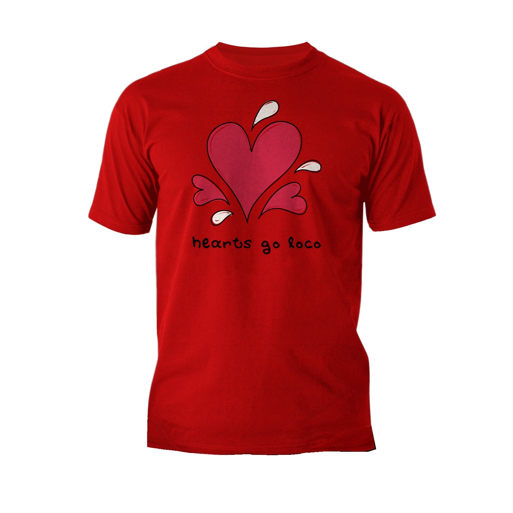 Anti Valentine Hearts Go Loco Men's T-shirt