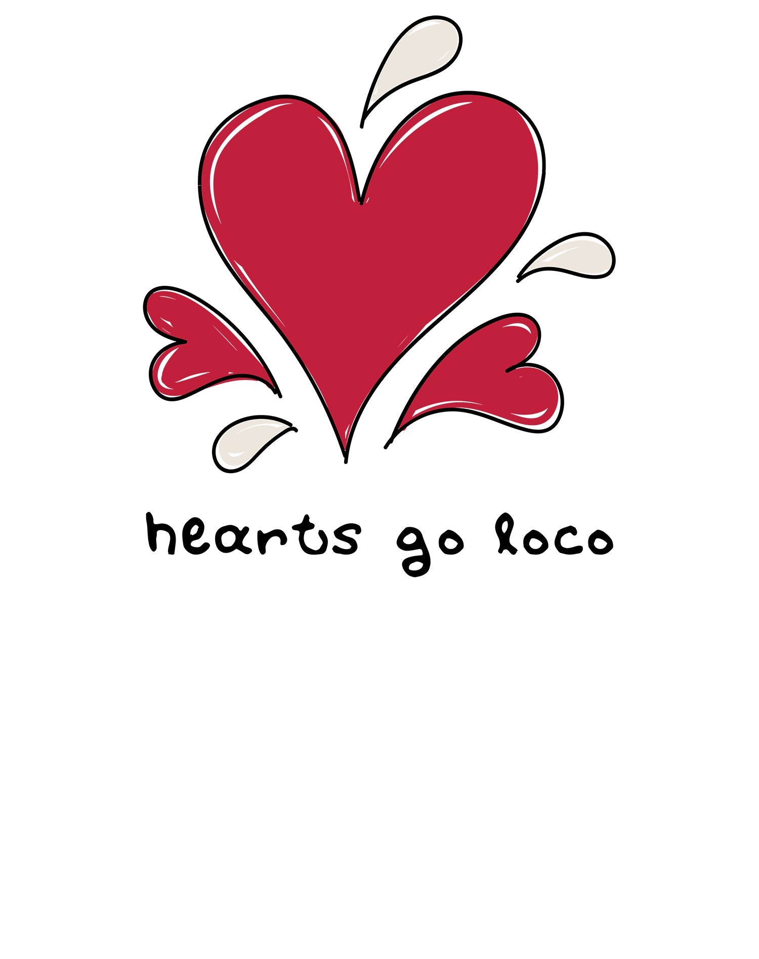 Anti Valentine Hearts Go Loco Women's T-shirt