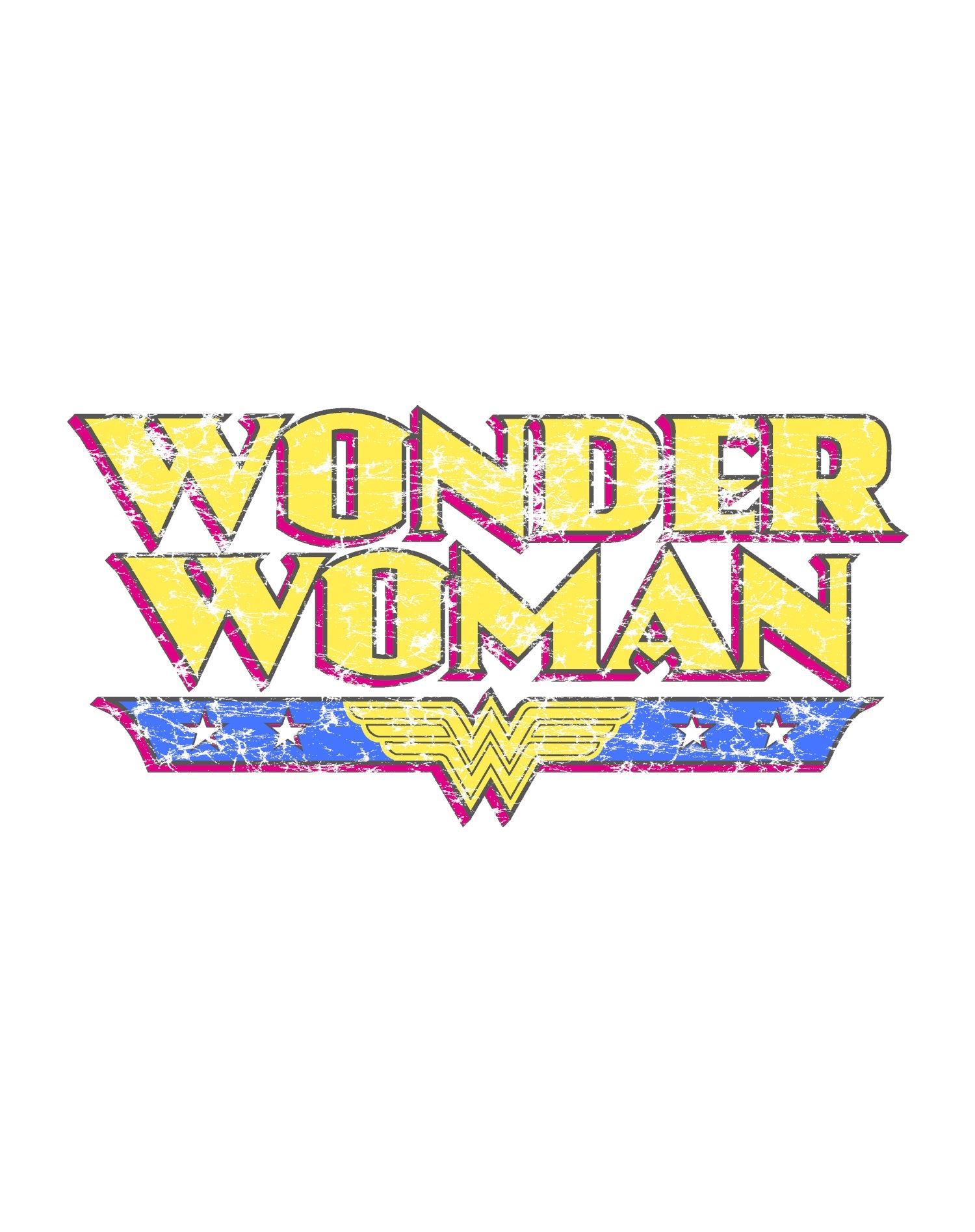 DC Comics Wonder Woman Logo Vintage Official Men's T-Shirt ()