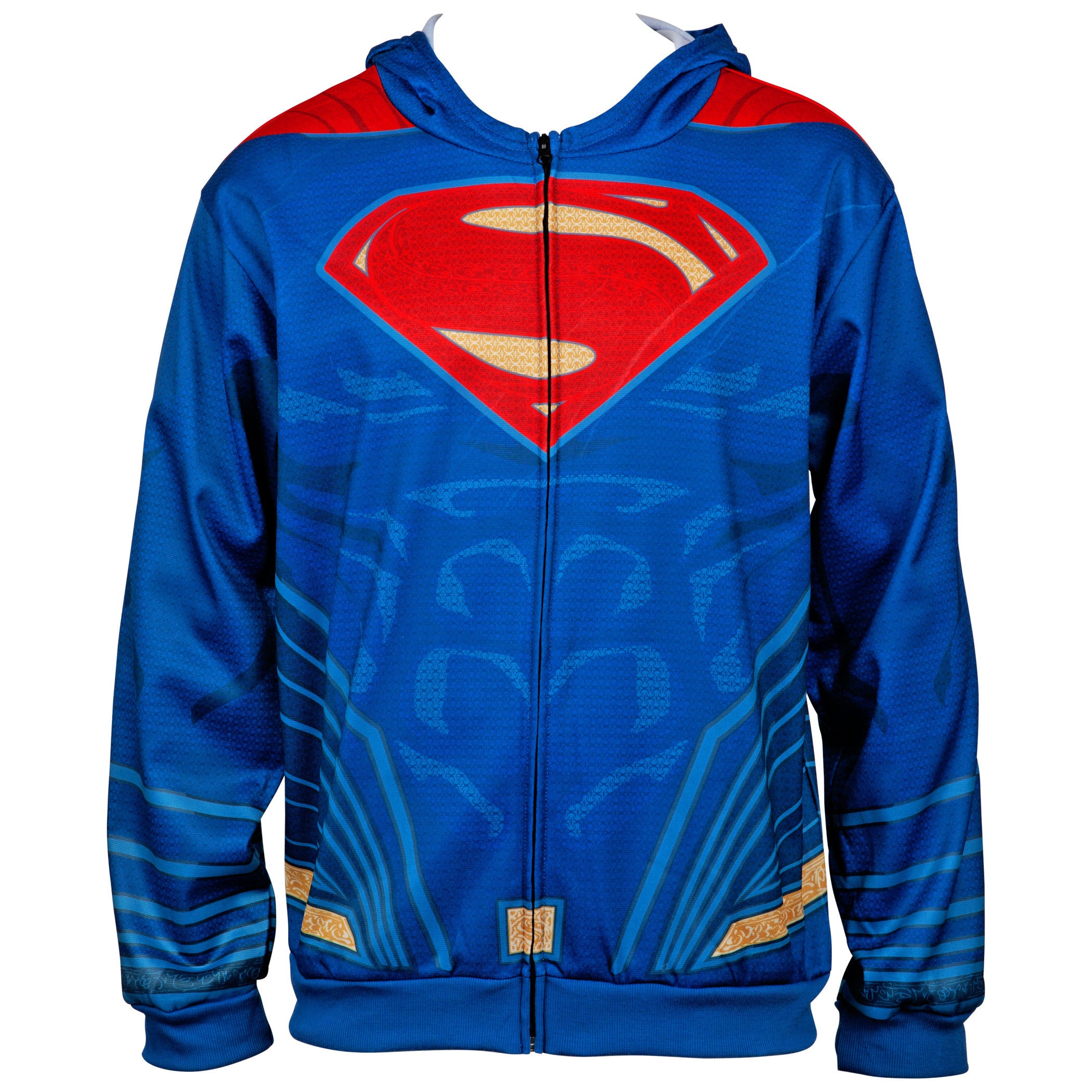 Superman Suit Comic Style Costume Hoodie