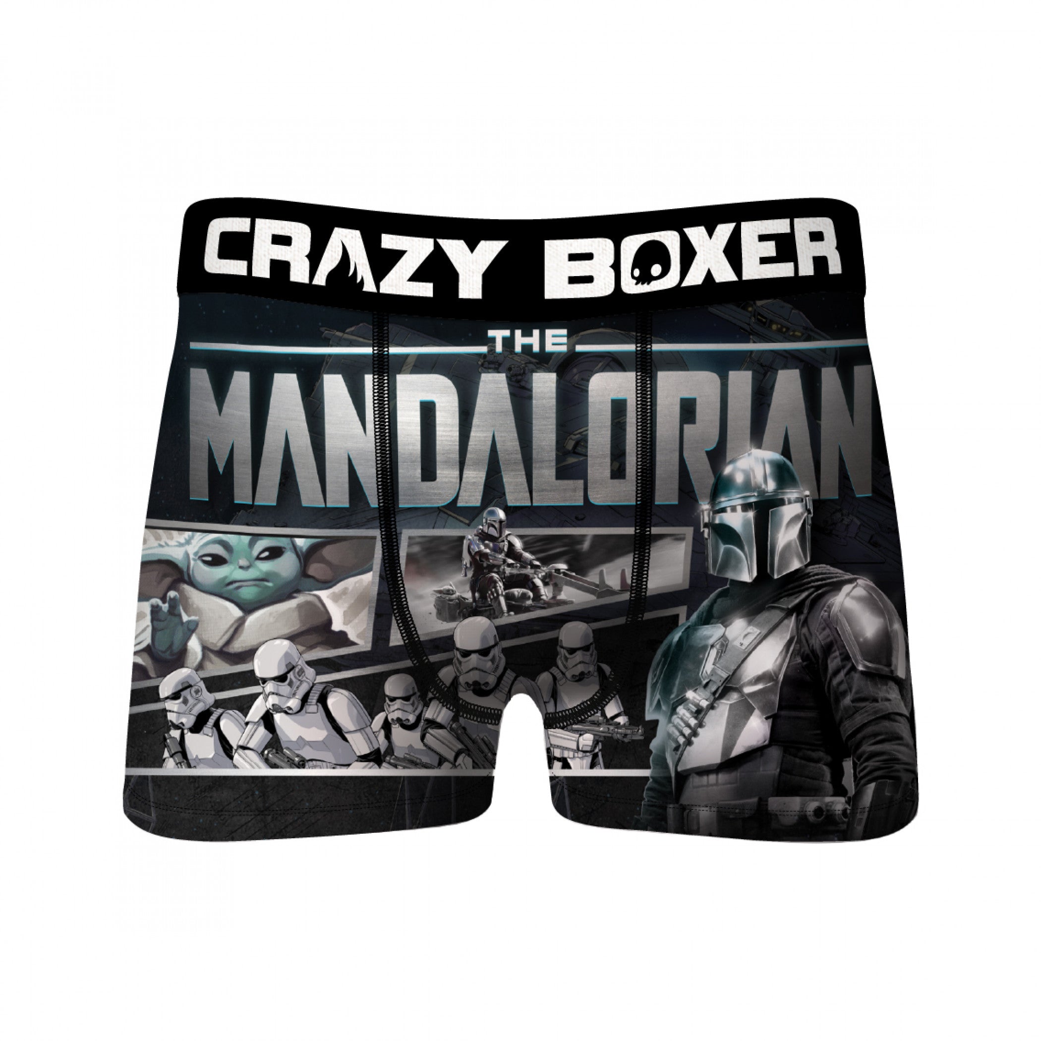 Crazy Boxers Star Wars The Mandalorian and Child Scene Boxer Briefs